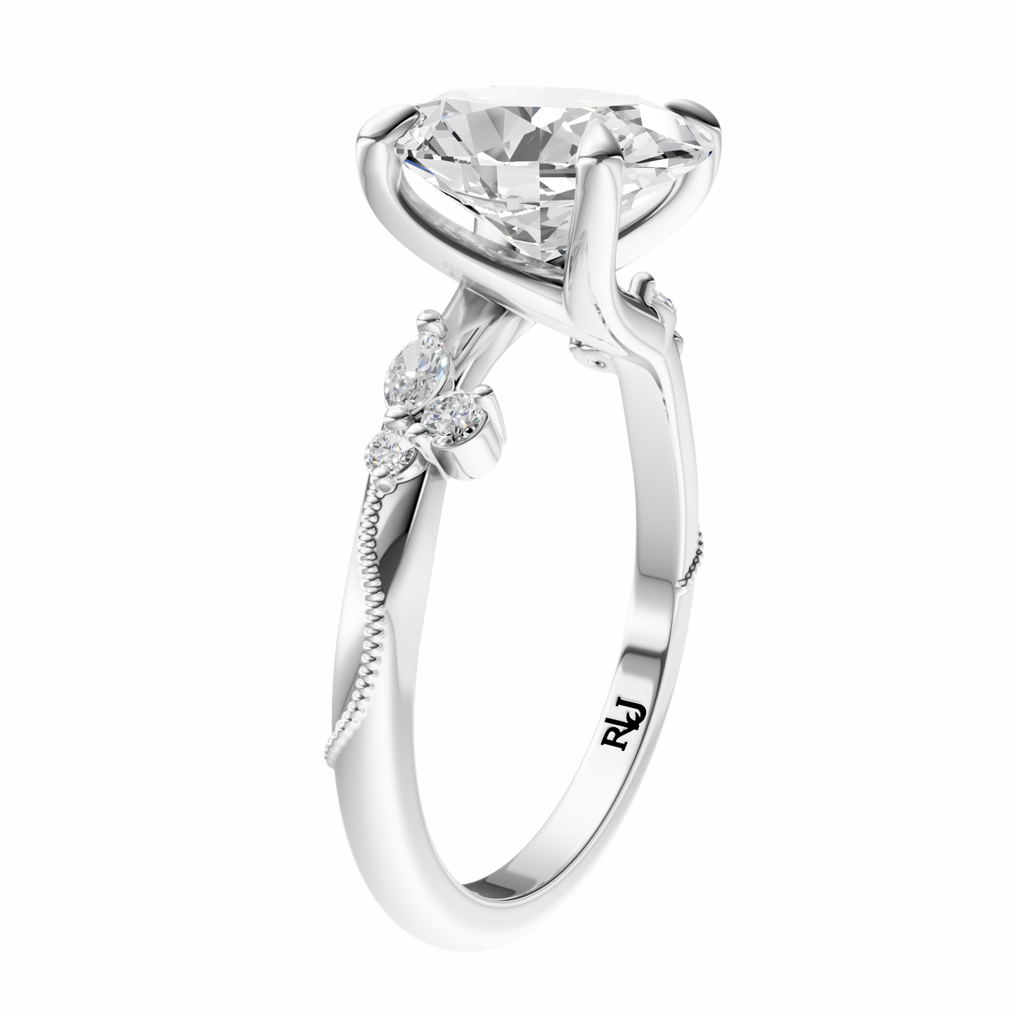 Oval Blossom Grace Setting