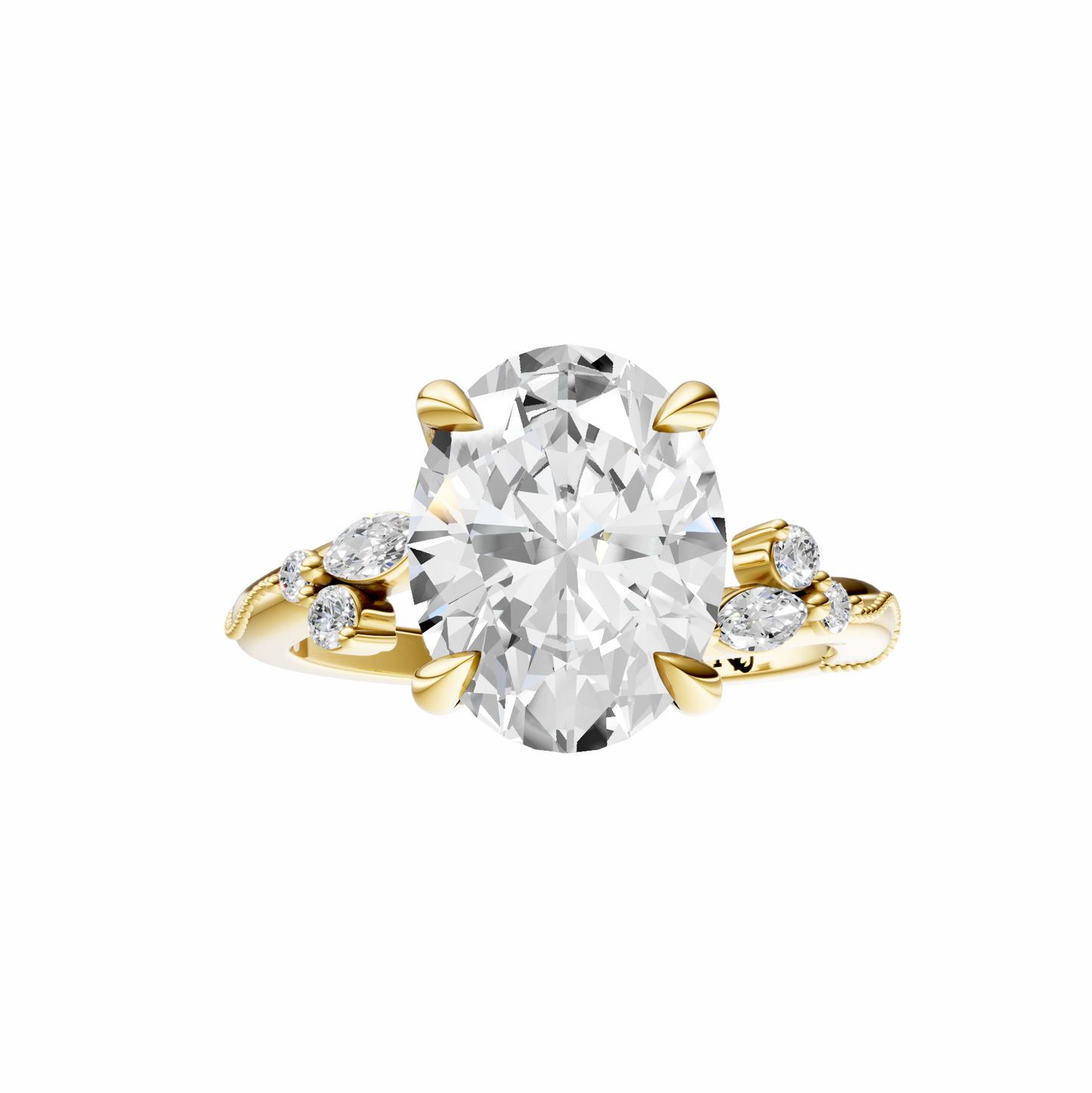 Oval Blossom Grace Setting
