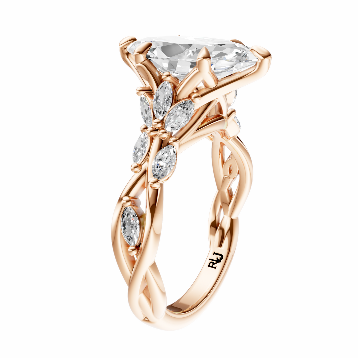 Marquise Accented Nature Inspired Setting