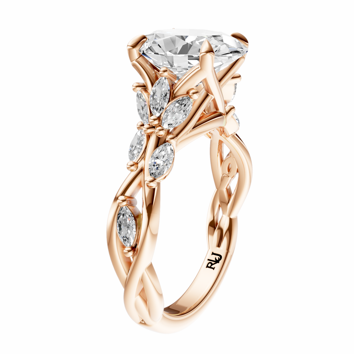 Oval Accented Nature Inspired Setting