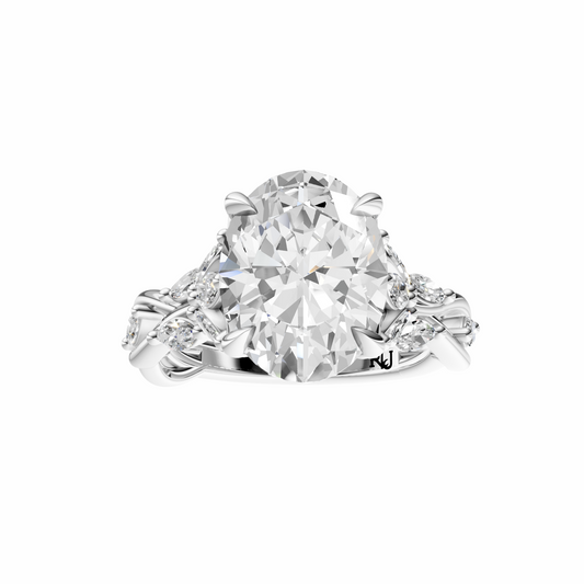 Oval Accented Nature Inspired Setting