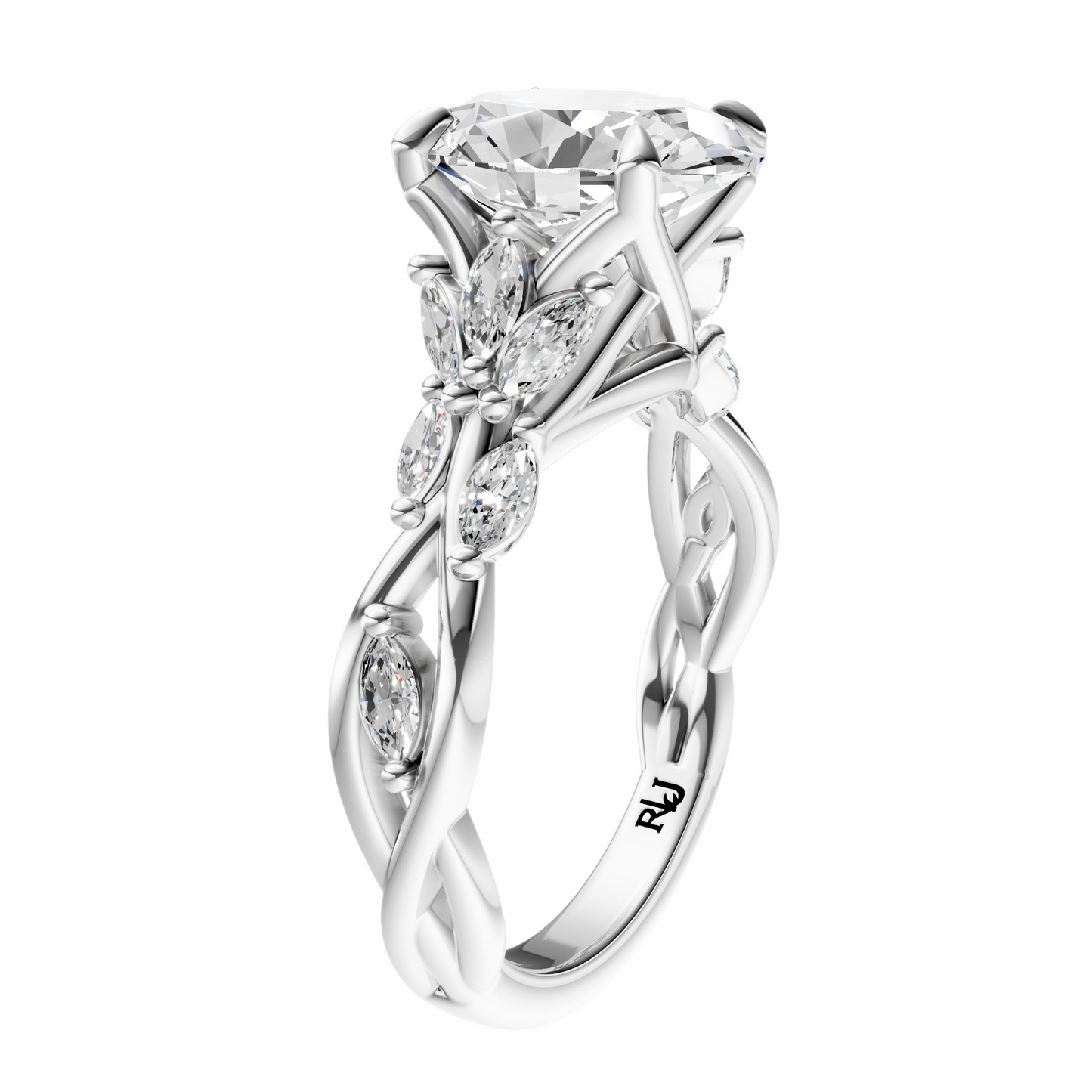 Oval Accented Nature Inspired Setting