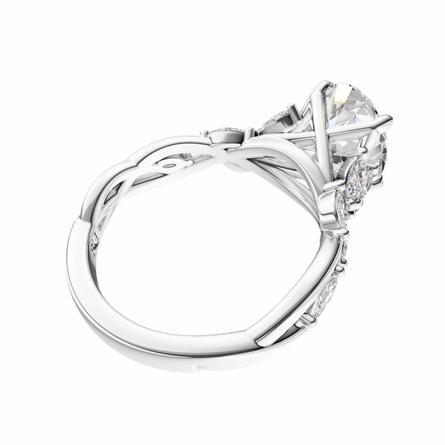 Oval Accented Nature Inspired Setting