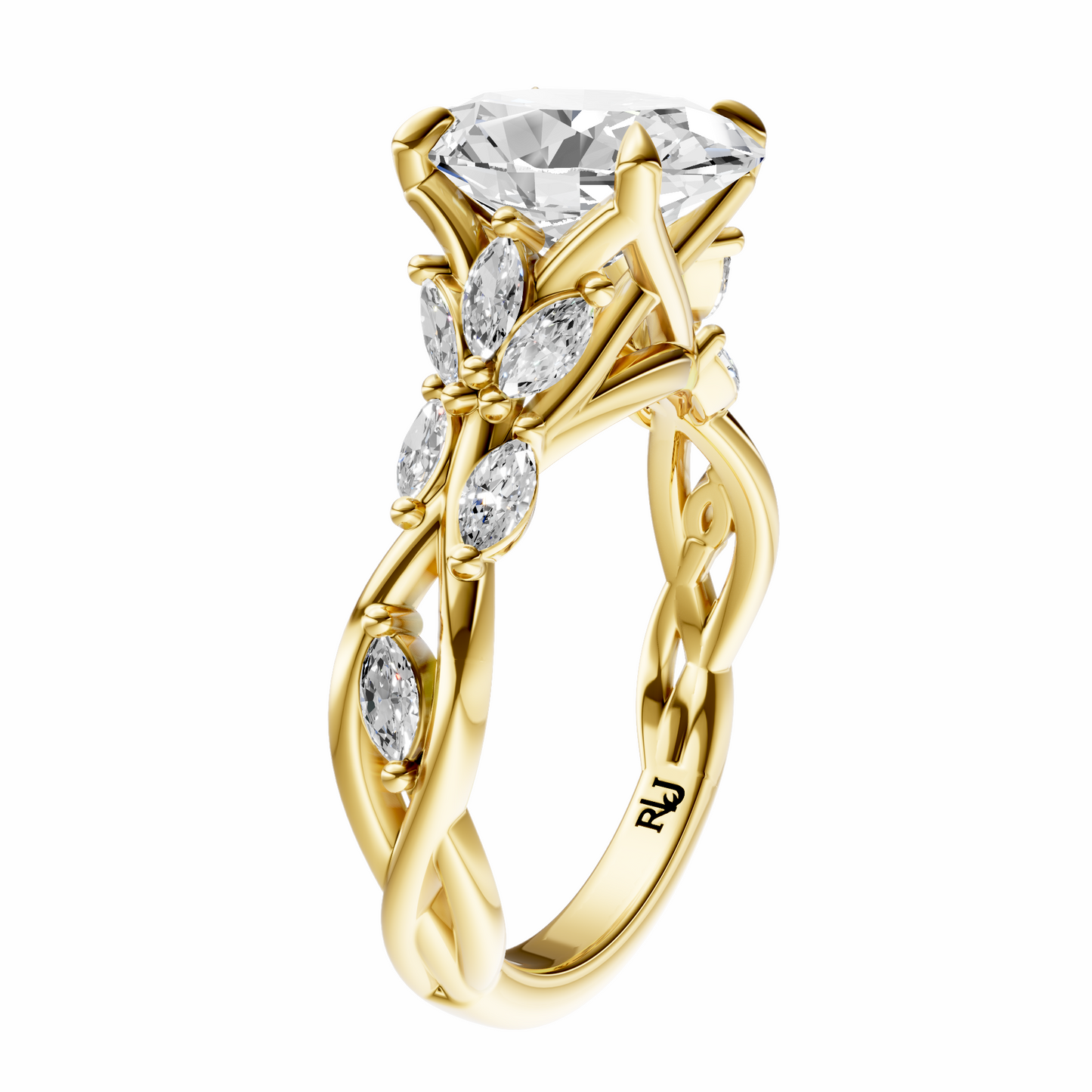 Oval Accented Nature Inspired Setting