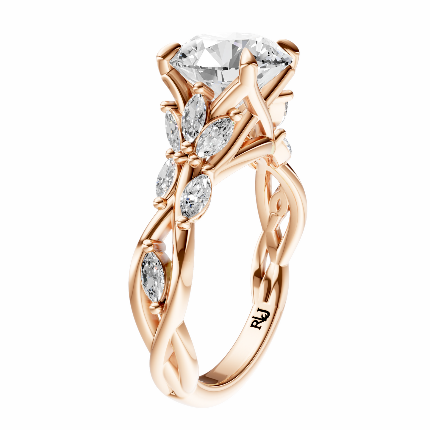 Round Accented Nature Inspired Setting