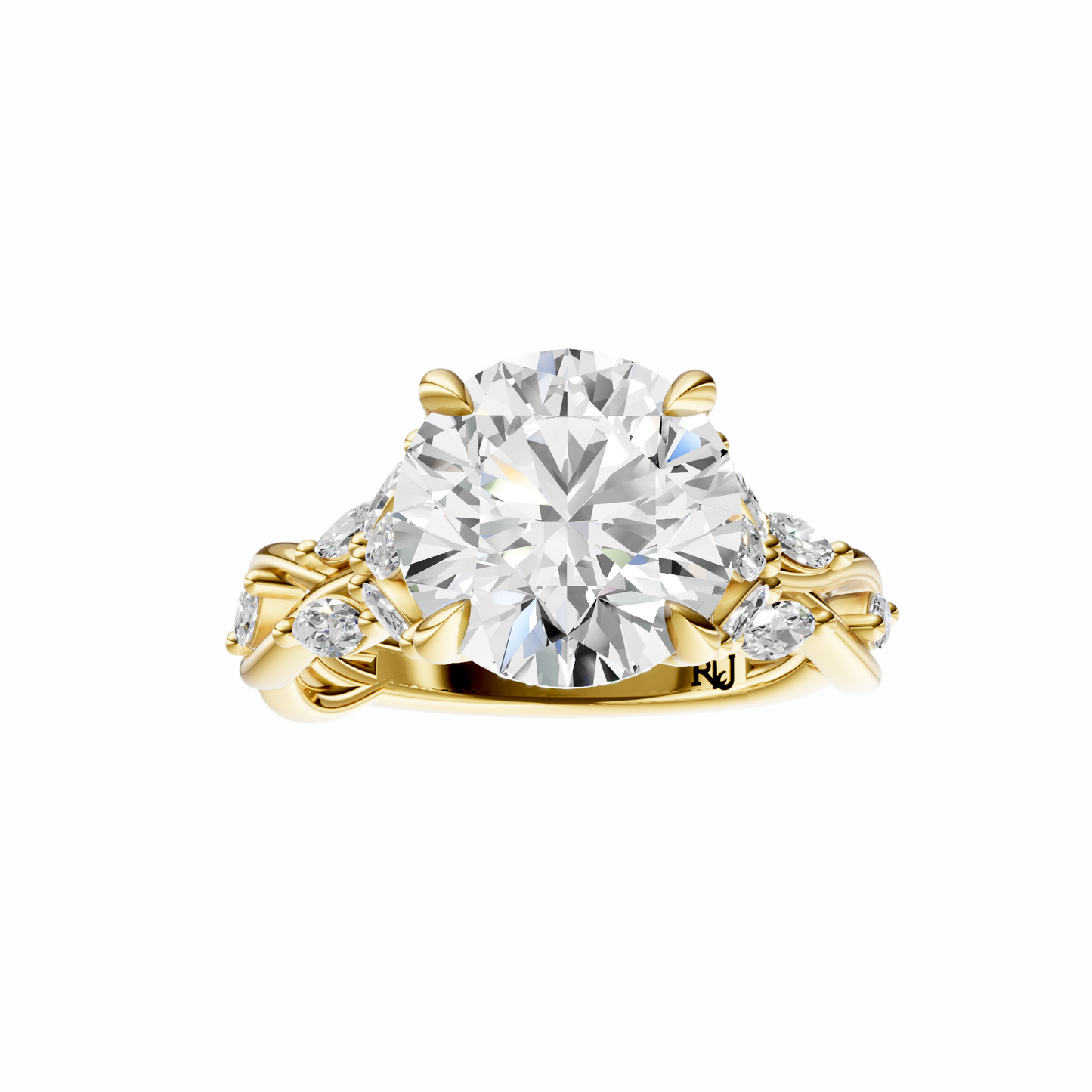 Round Accented Nature Inspired Setting