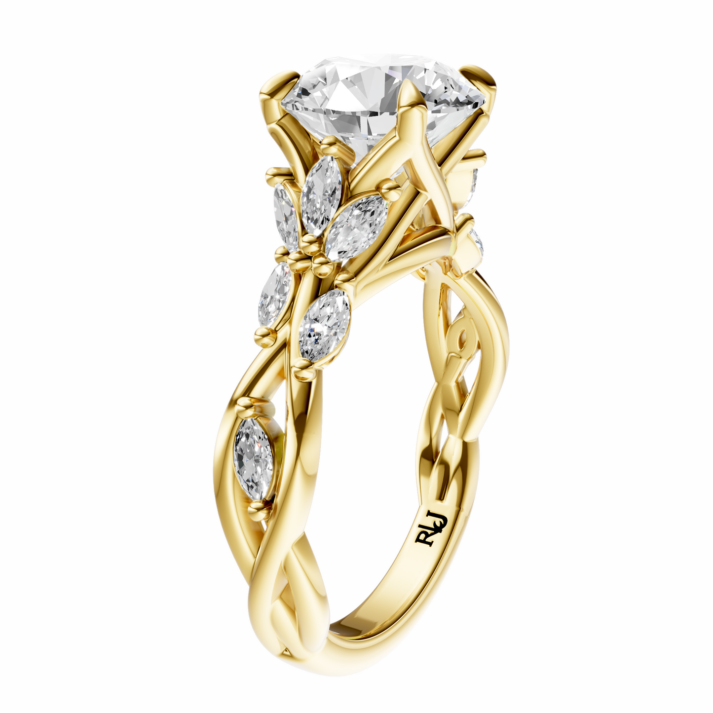 Round Accented Nature Inspired Setting