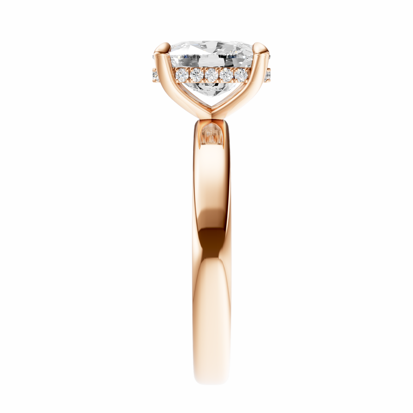 Cushion Elegant 2.7mm Band Signature Hidden Halo Setting