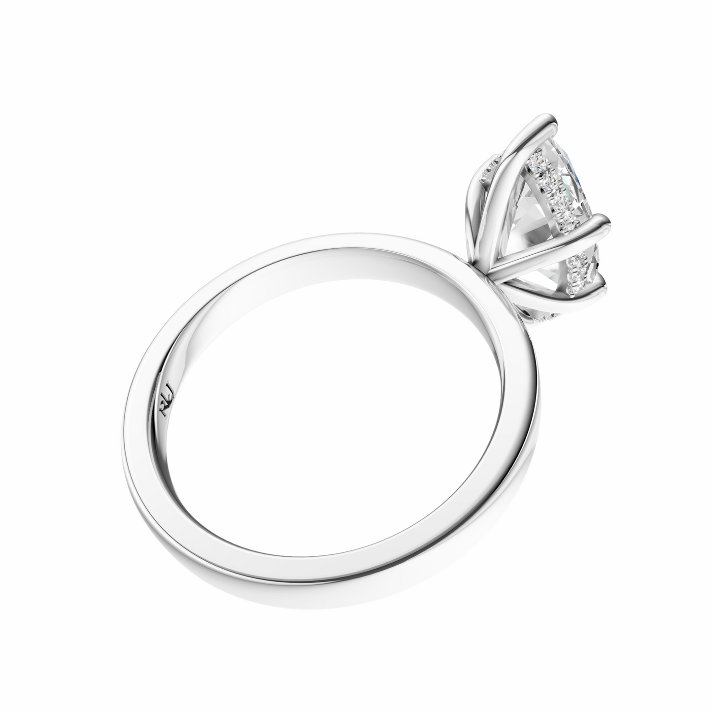 Marquise Elegant 2.7mm Band Signature Hidden Halo Setting