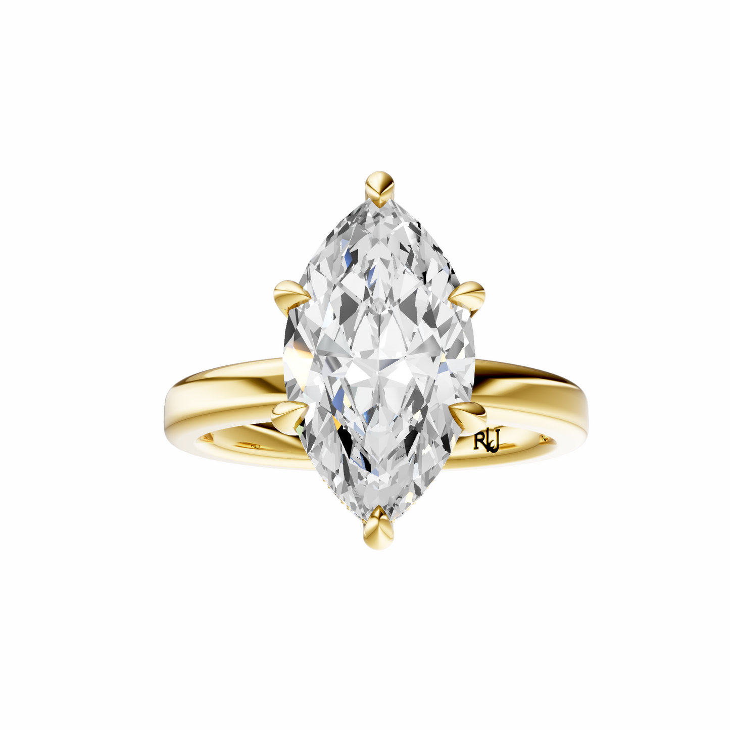 Marquise Elegant 2.7mm Band Signature Hidden Halo Setting