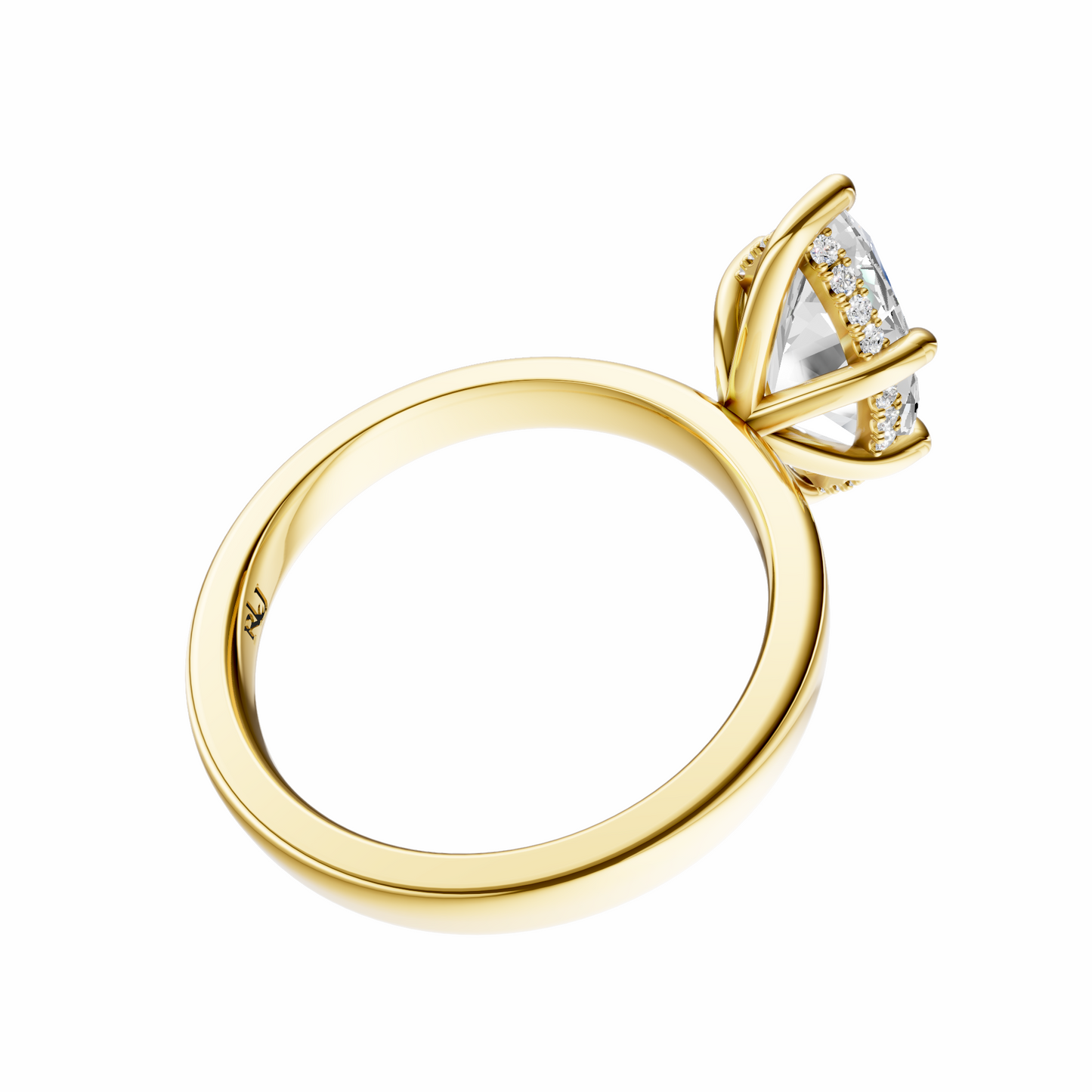 Marquise Elegant 2.7mm Band Signature Hidden Halo Setting