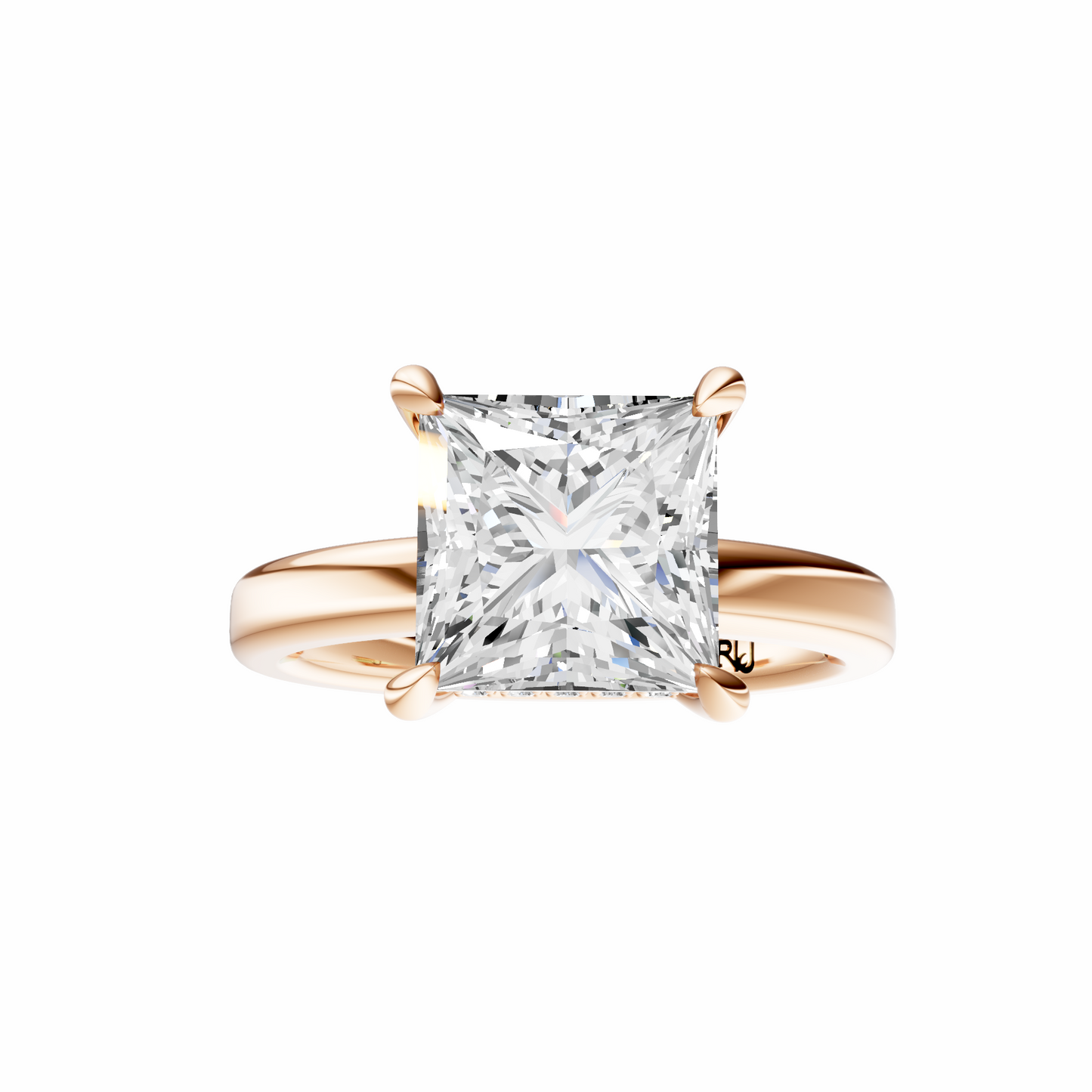 Princess Elegant 2.7mm Band Signature Hidden Halo Setting