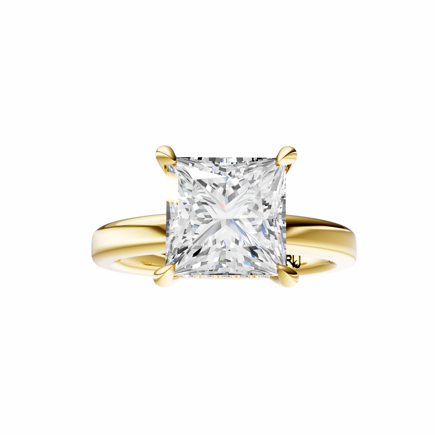 Princess Elegant 2.7mm Band Signature Hidden Halo Setting