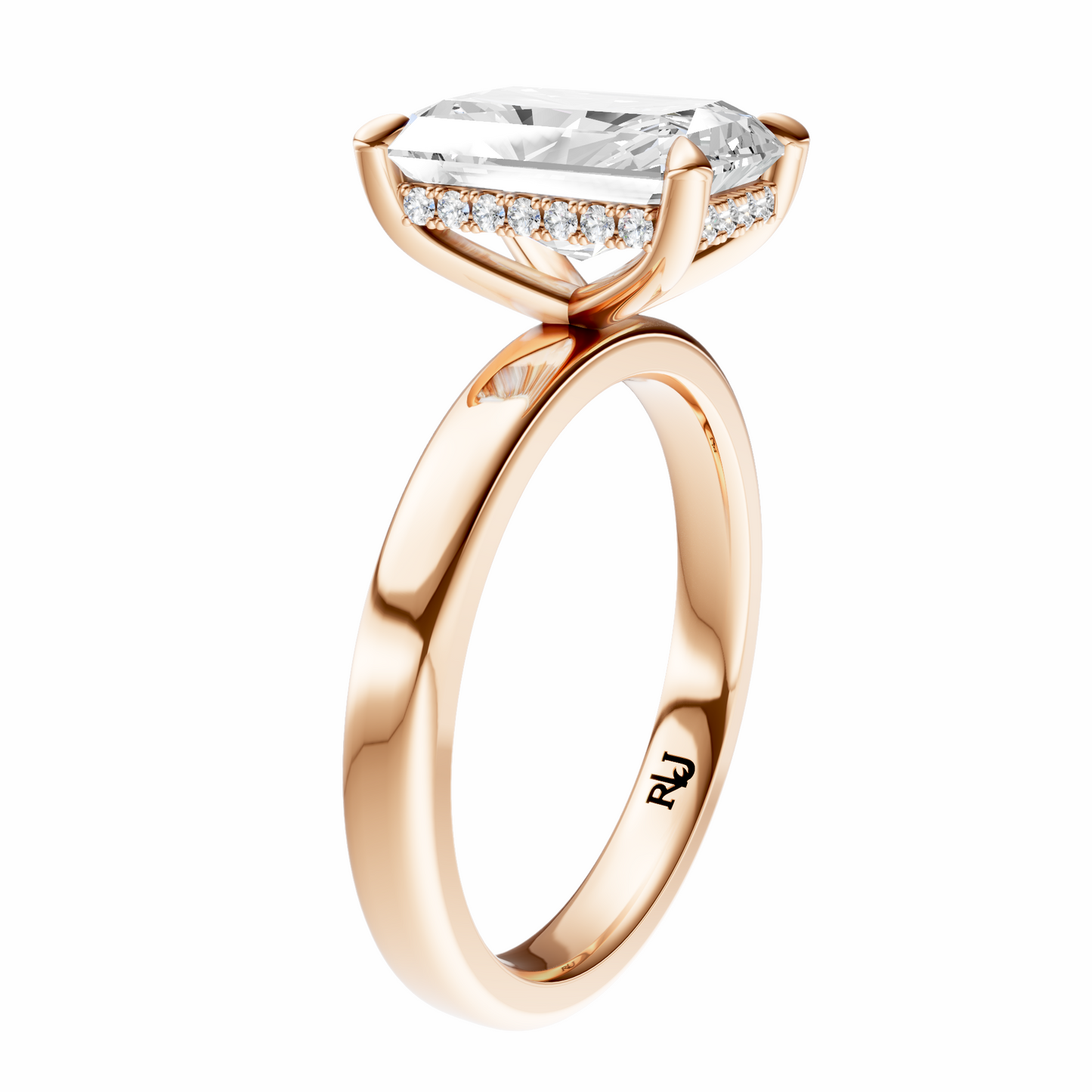 Radiant Elegant 2.7mm Band Signature Hidden Halo Setting