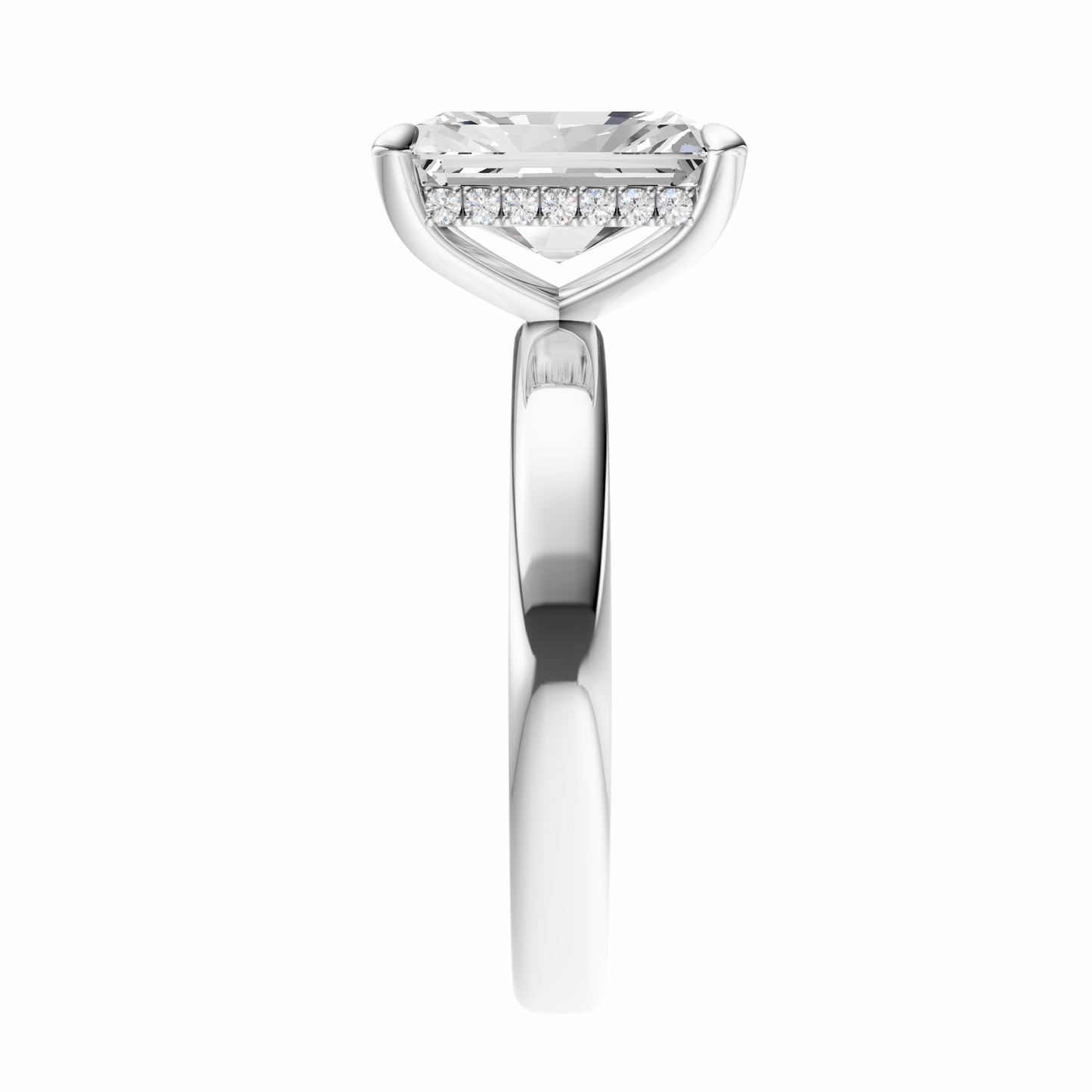 Radiant Elegant 2.7mm Band Signature Hidden Halo Setting