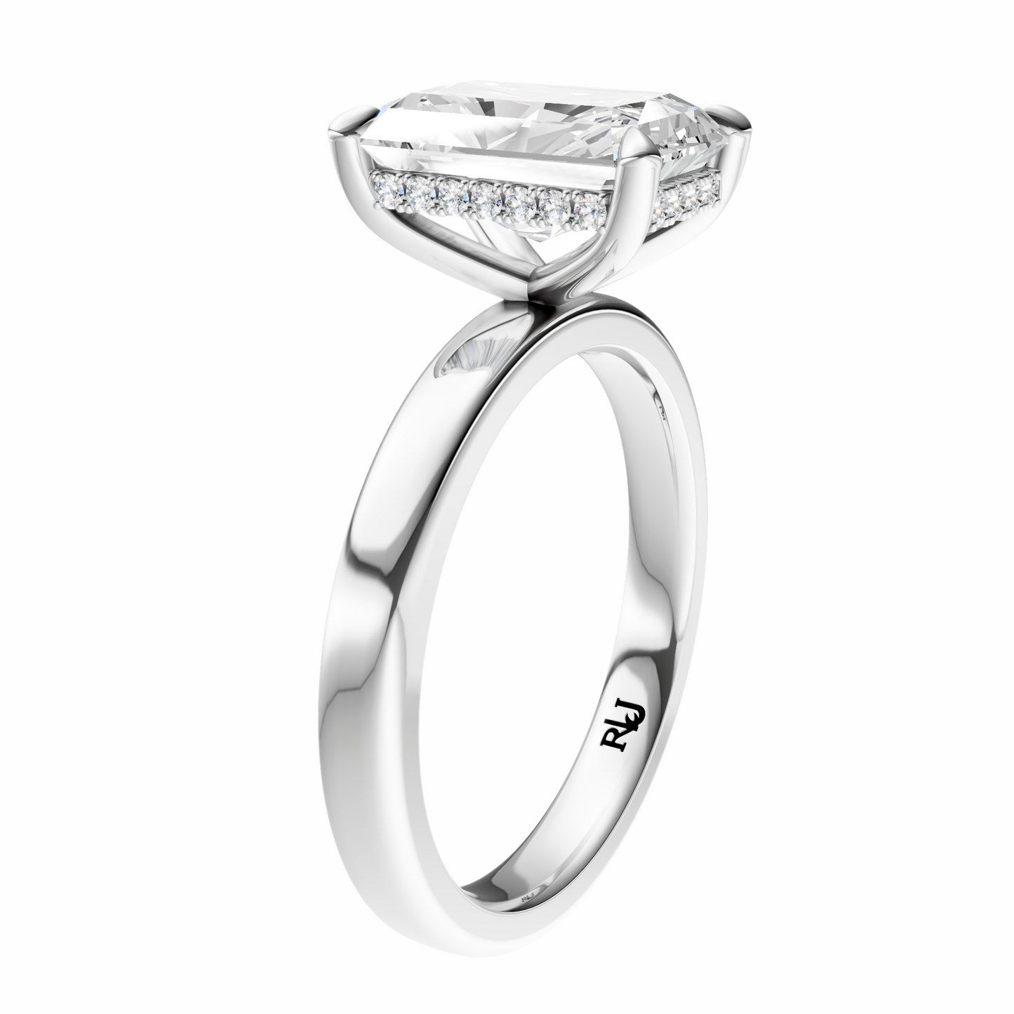 Radiant Elegant 2.7mm Band Signature Hidden Halo Setting