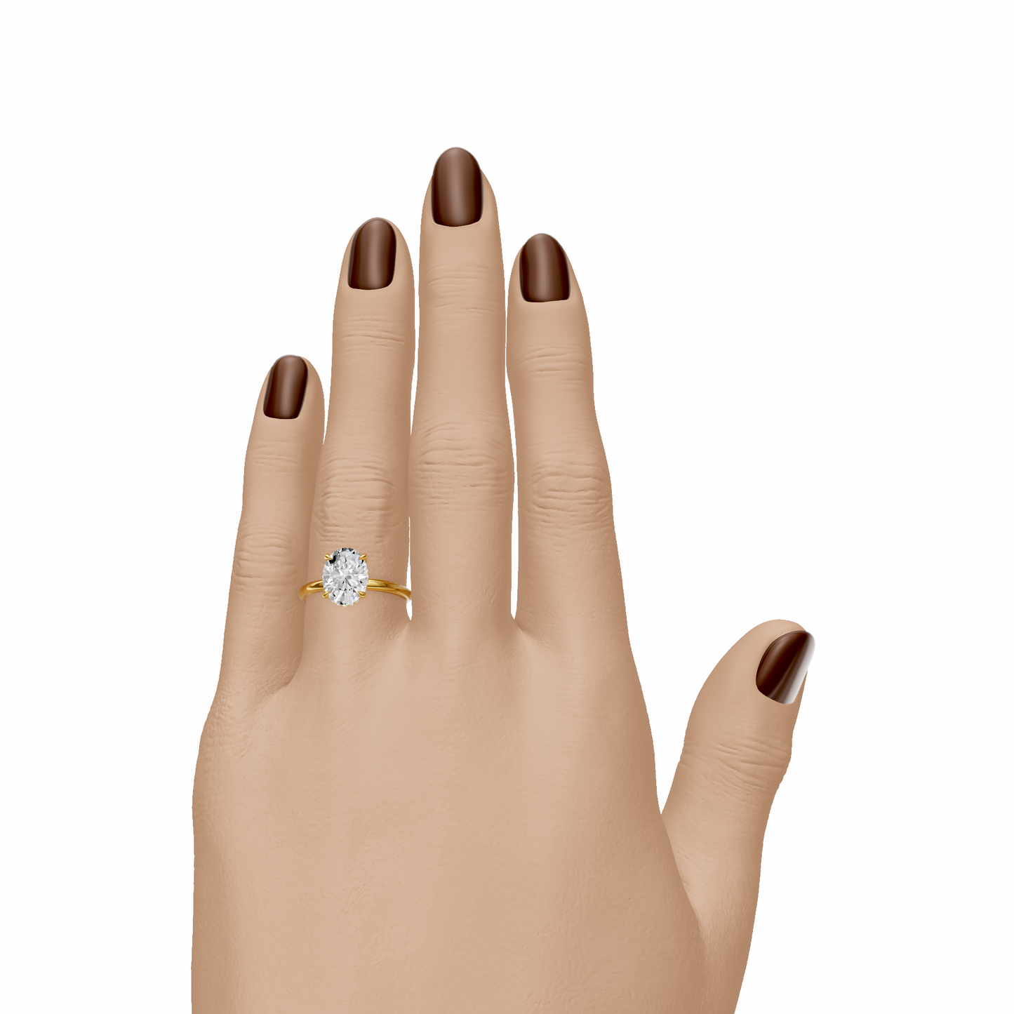 Oval Elegant Signature Hidden Halo Setting