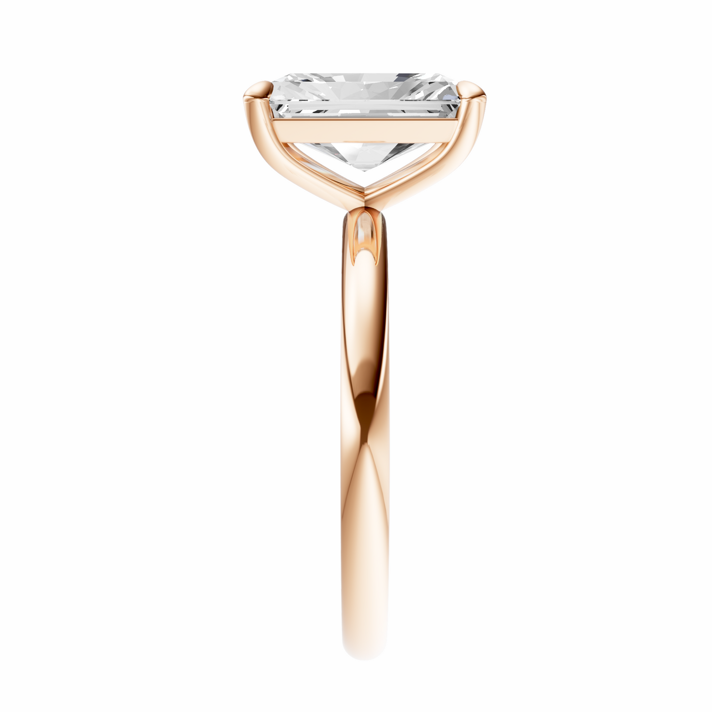 Radiant Elegant Solitaire Setting