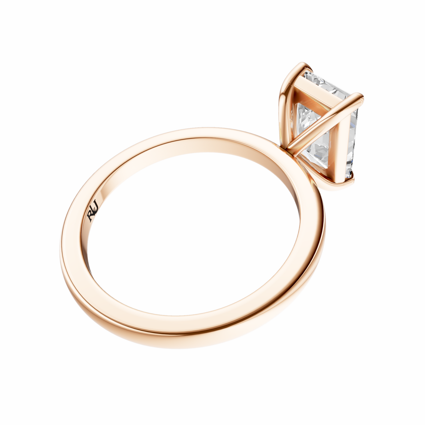 Radiant Elegant Solitaire Setting