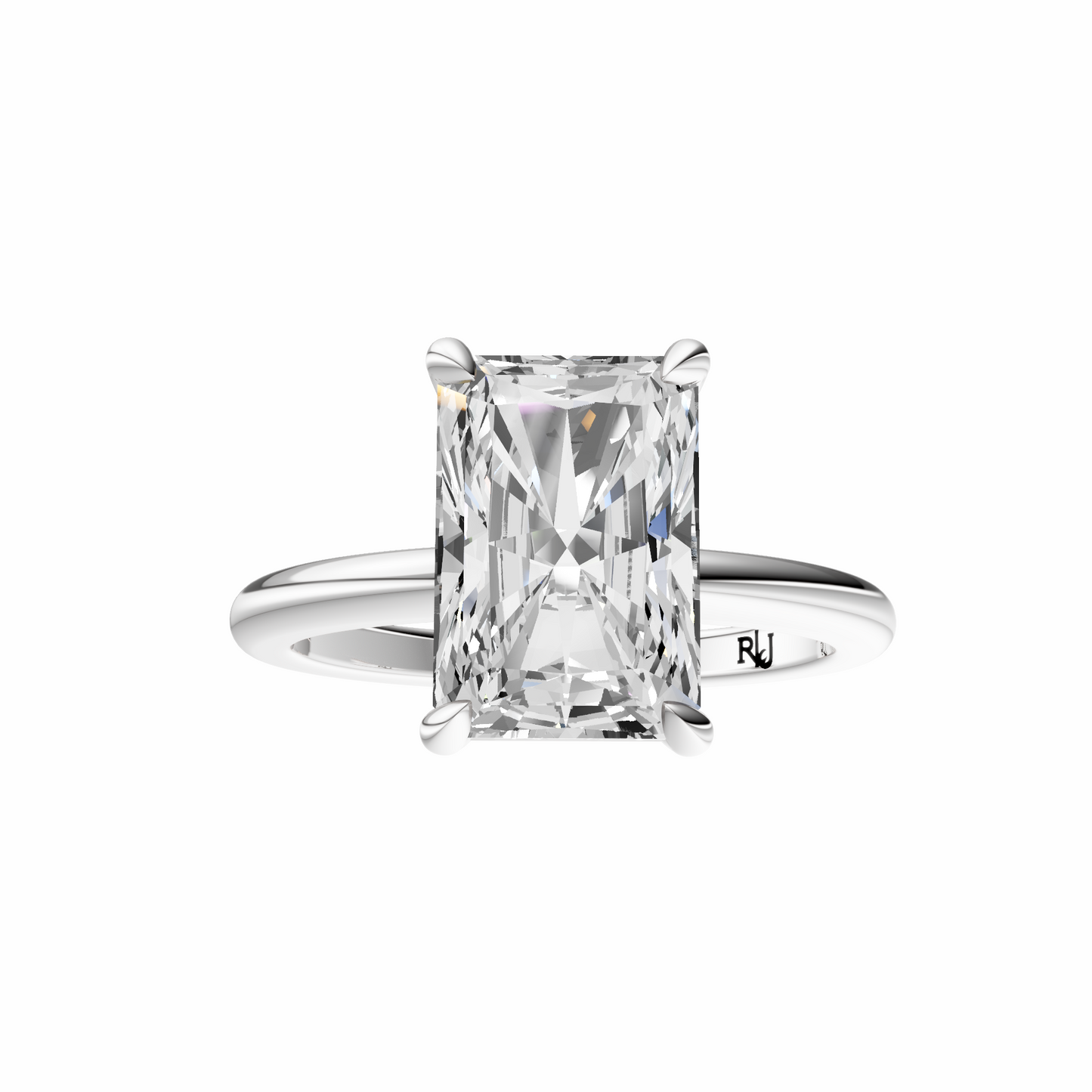 Radiant Elegant Solitaire Setting
