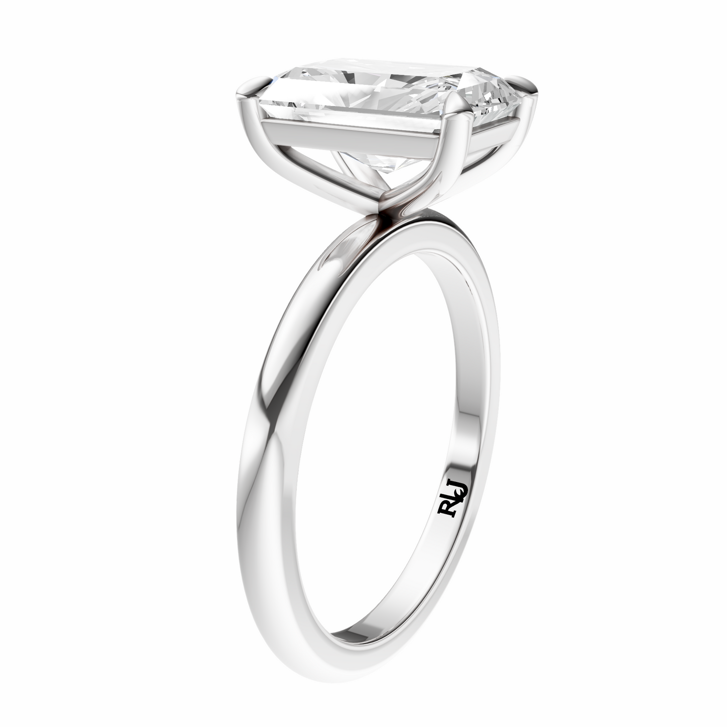 Radiant Elegant Solitaire Setting