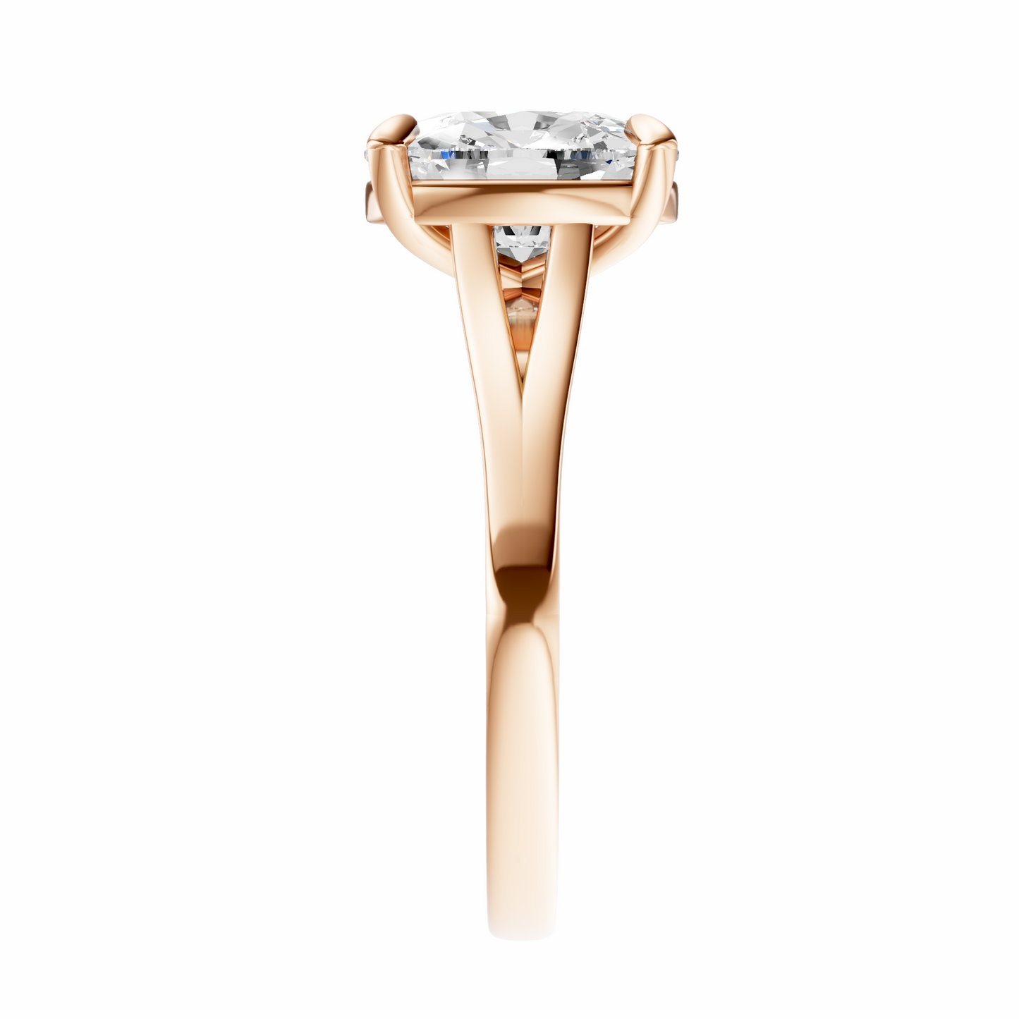 Cushion Split-Shank Cathedral Solitaire Setting