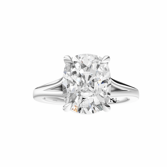 Cushion Split-Shank Cathedral Solitaire Setting