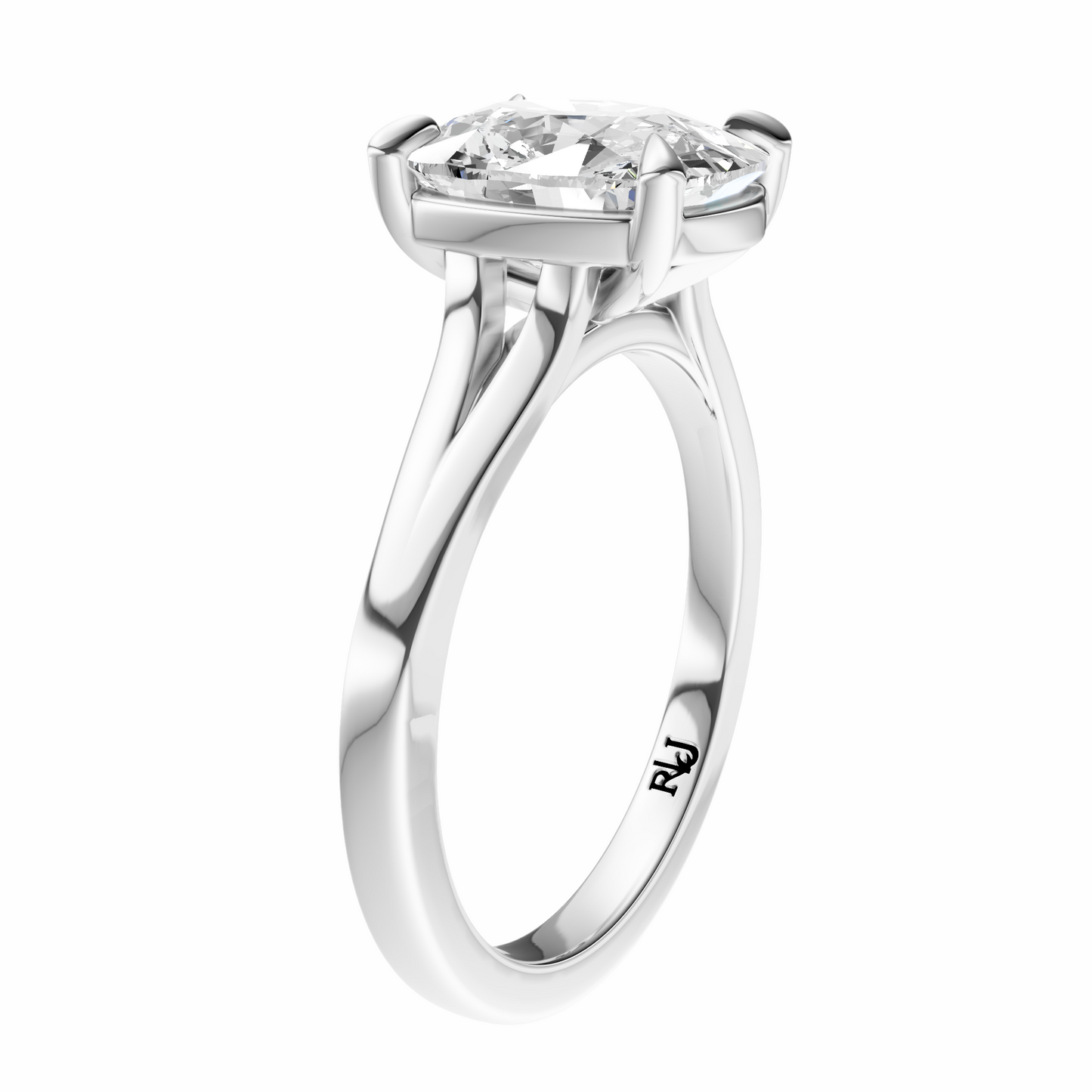 Cushion Split-Shank Cathedral Solitaire Setting