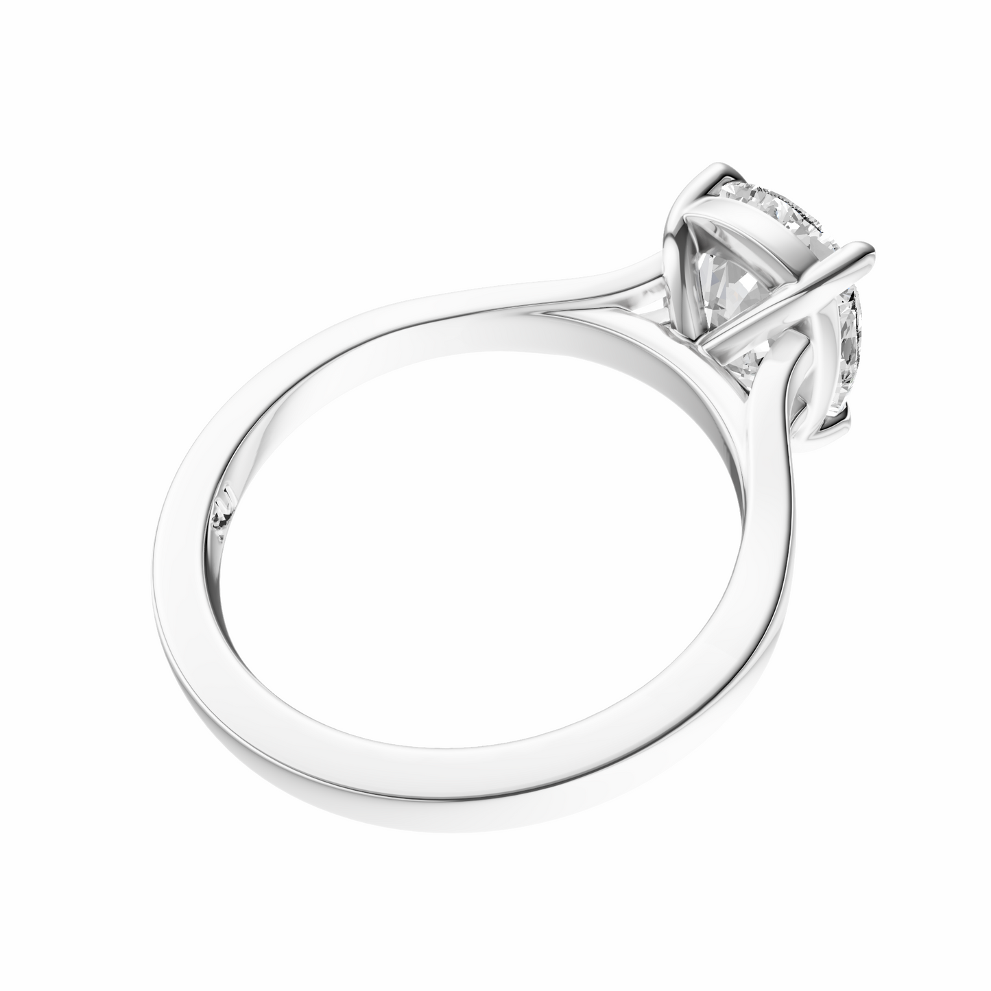 Cushion Split-Shank Cathedral Solitaire Setting