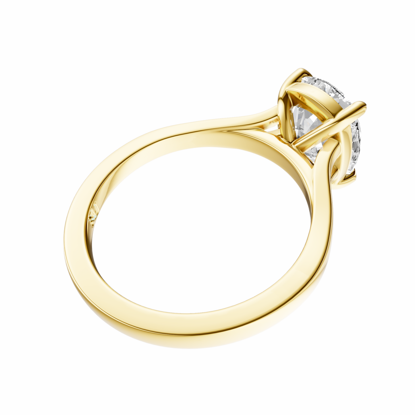 Cushion Split-Shank Cathedral Solitaire Setting