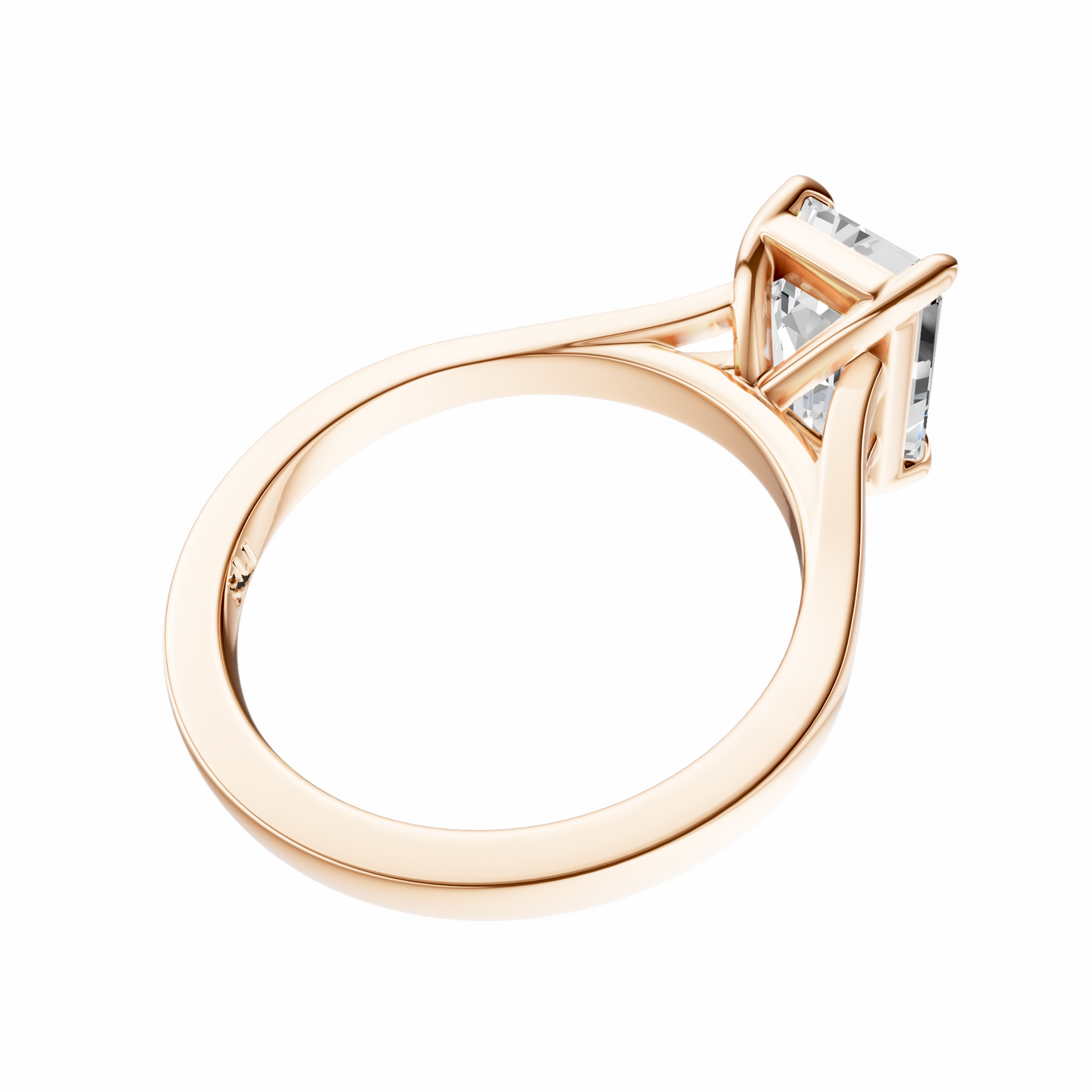 Emerald Split-Shank Cathedral Solitaire Setting