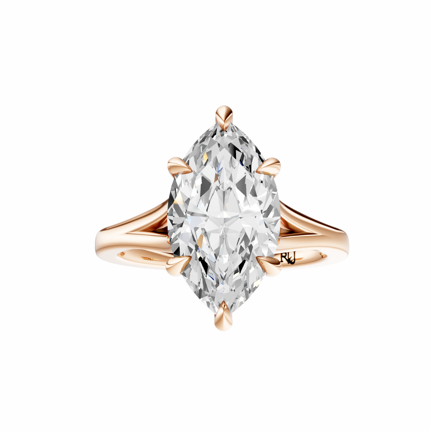 Marquise Split-Shank Cathedral Solitaire Setting