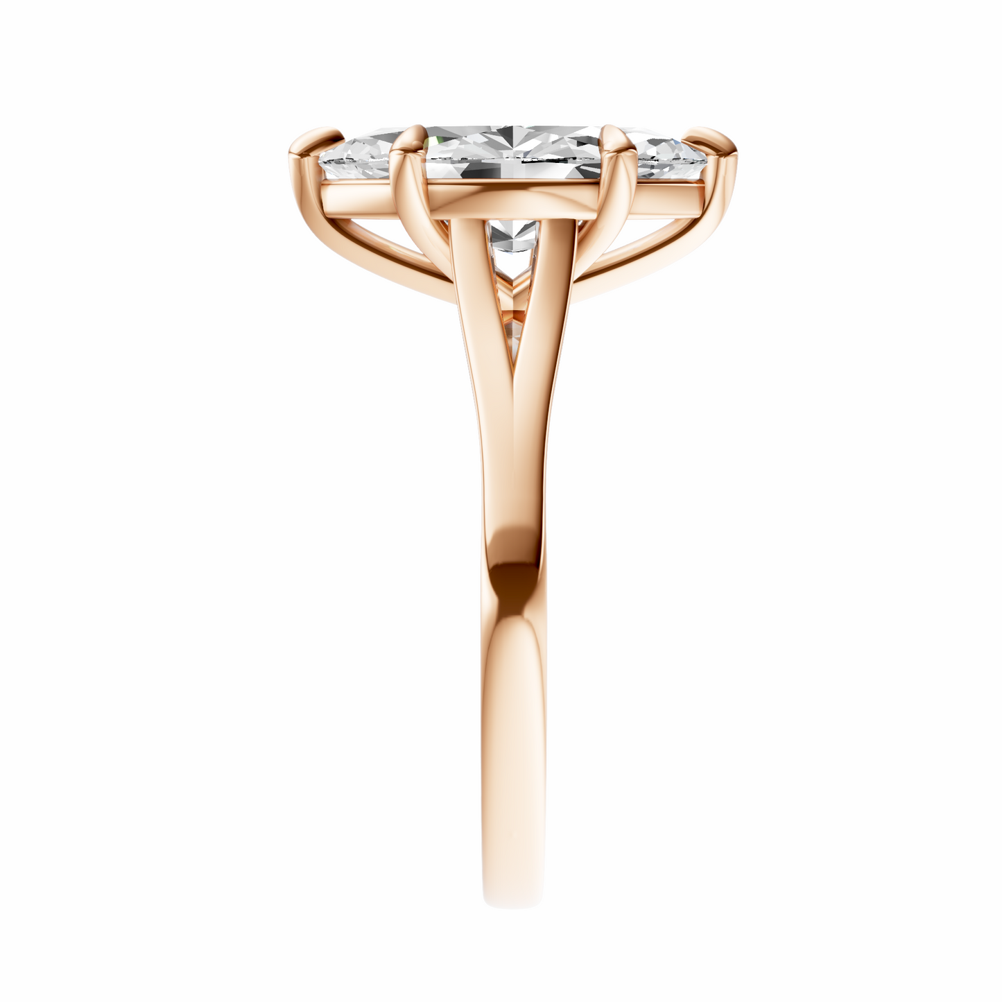 Marquise Split-Shank Cathedral Solitaire Setting