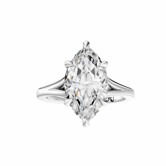 Marquise Split-Shank Cathedral Solitaire Setting
