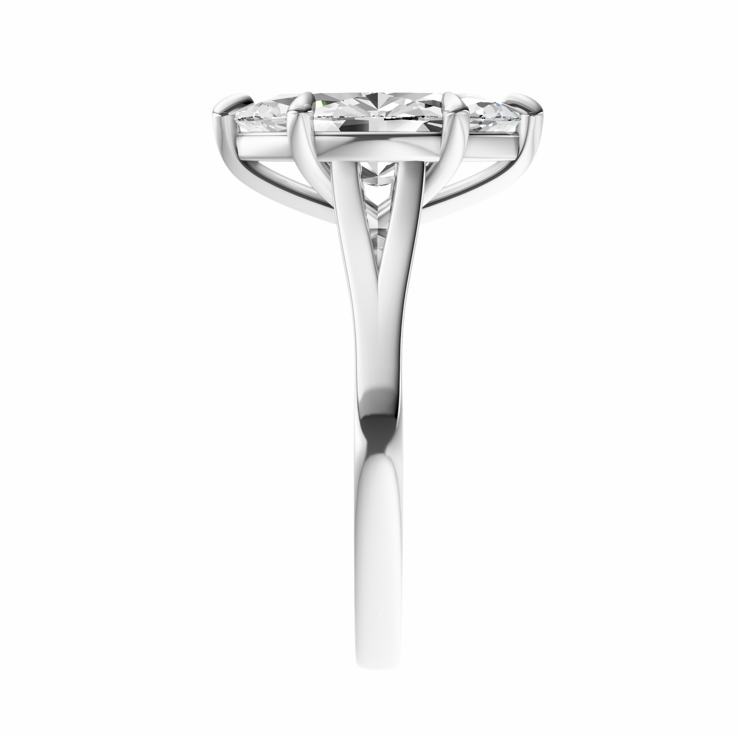 Marquise Split-Shank Cathedral Solitaire Setting