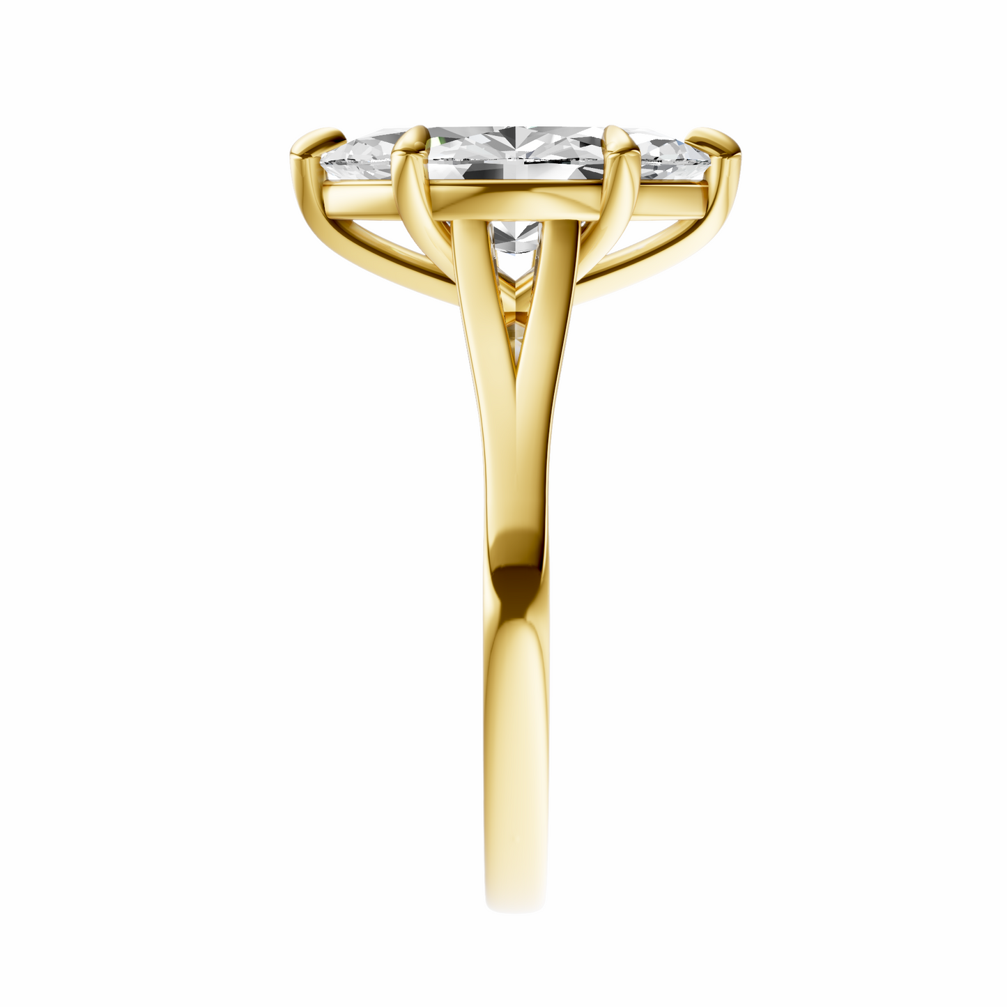 Marquise Split-Shank Cathedral Solitaire Setting
