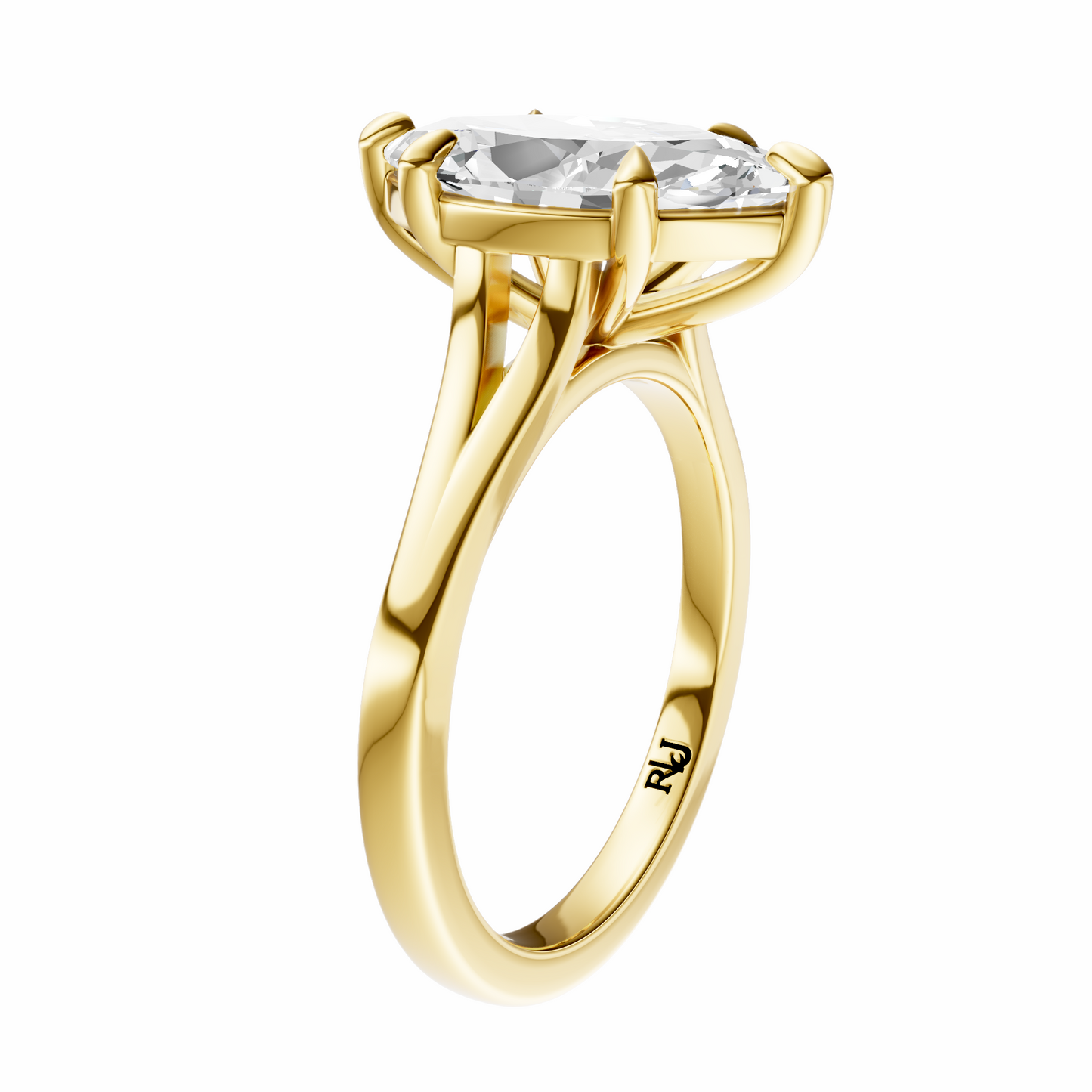 Marquise Split-Shank Cathedral Solitaire Setting