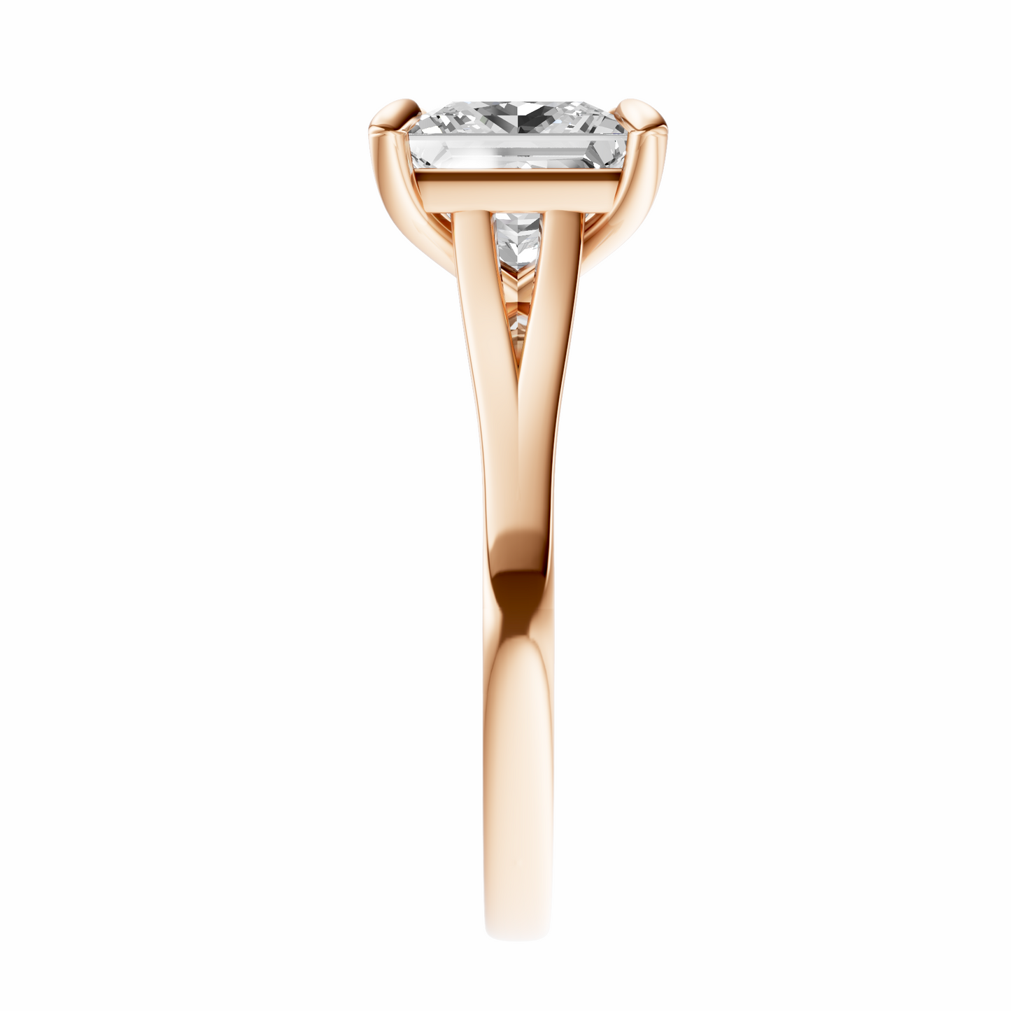 Princess Split-Shank Cathedral Solitaire Setting