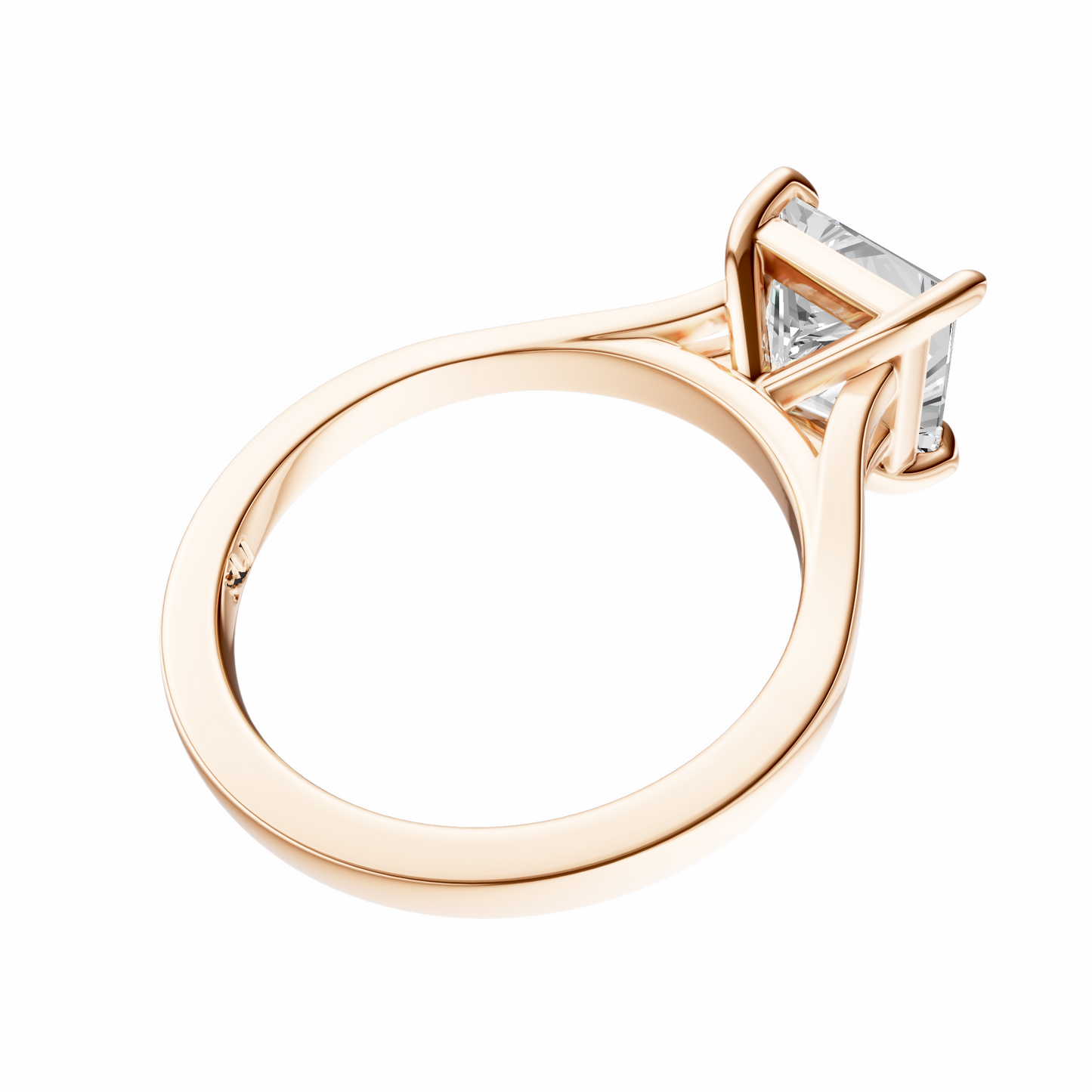 Princess Split-Shank Cathedral Solitaire Setting