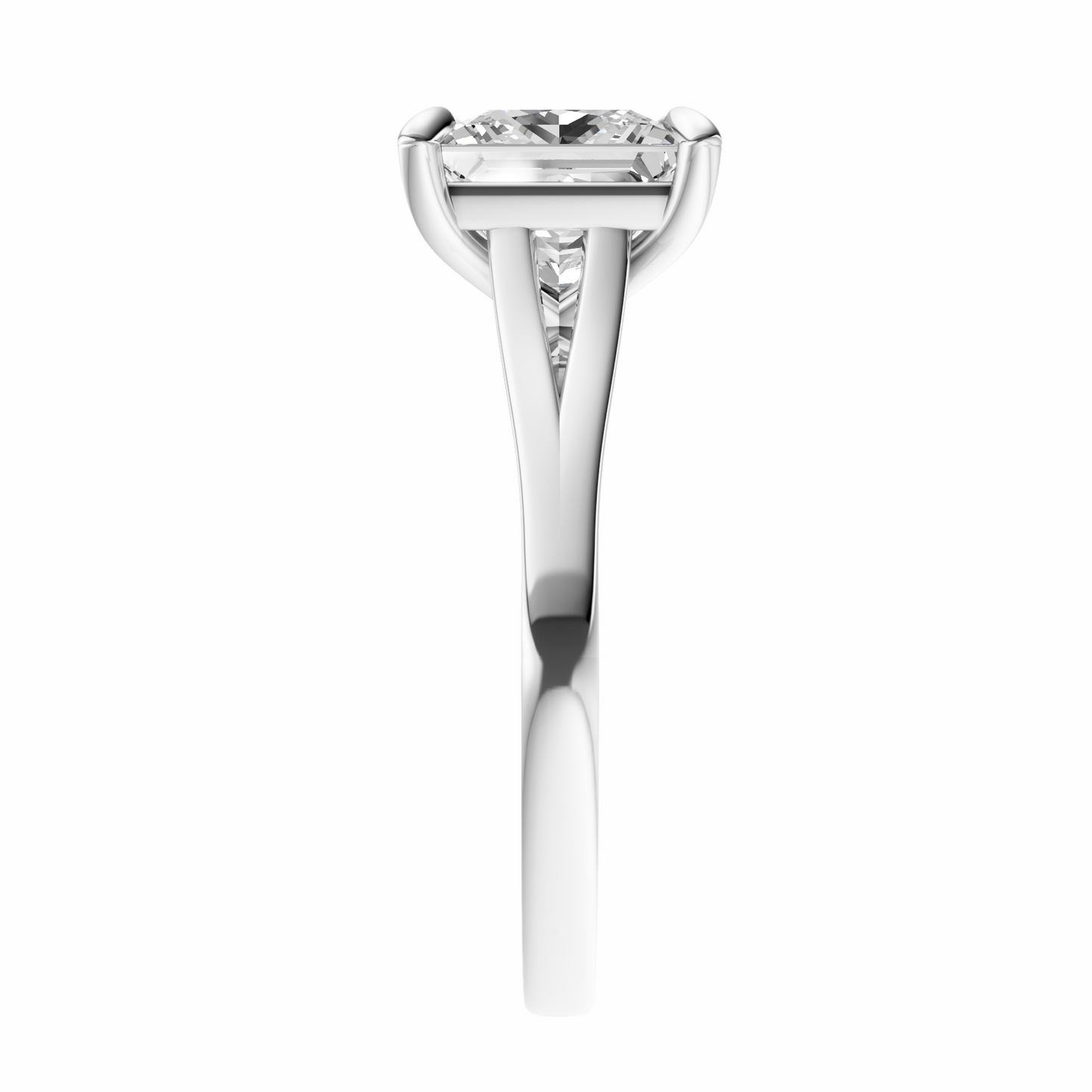 Princess Split-Shank Cathedral Solitaire Setting