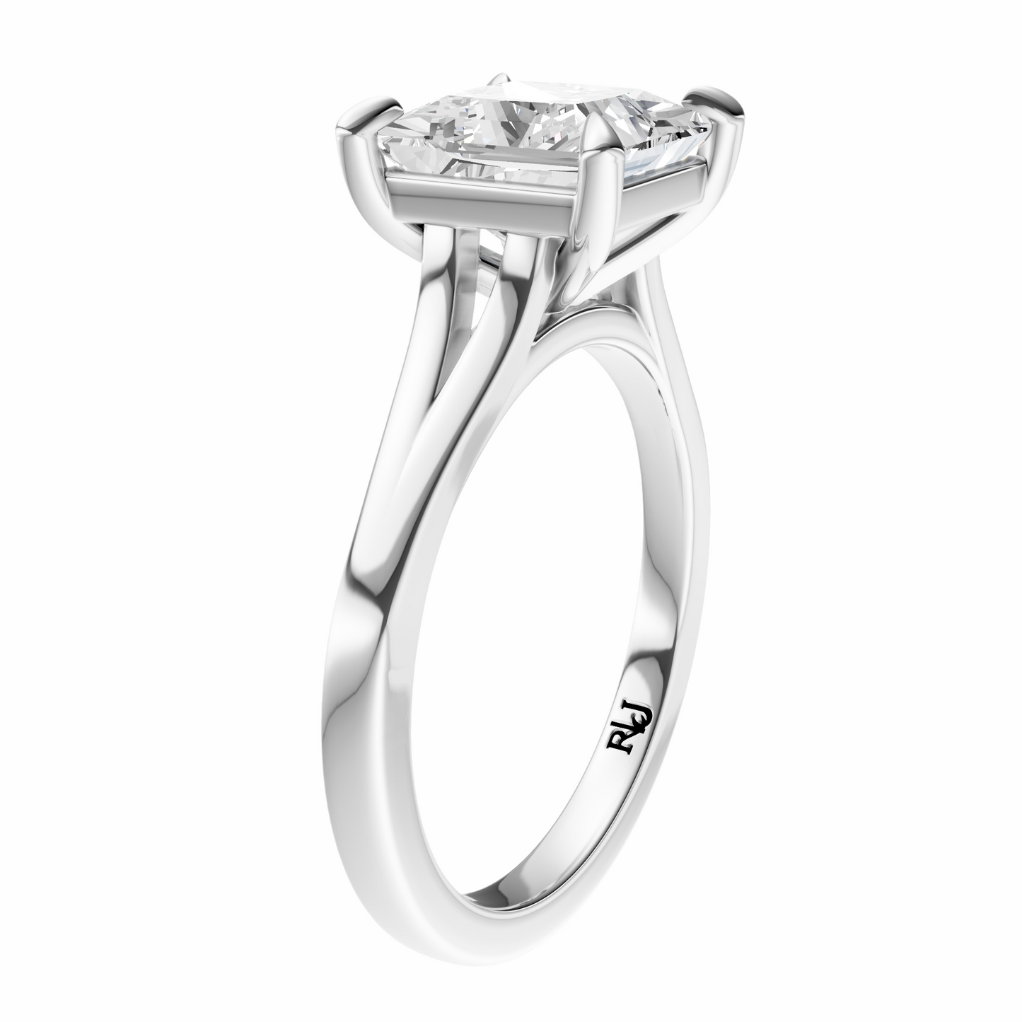 Princess Split-Shank Cathedral Solitaire Setting
