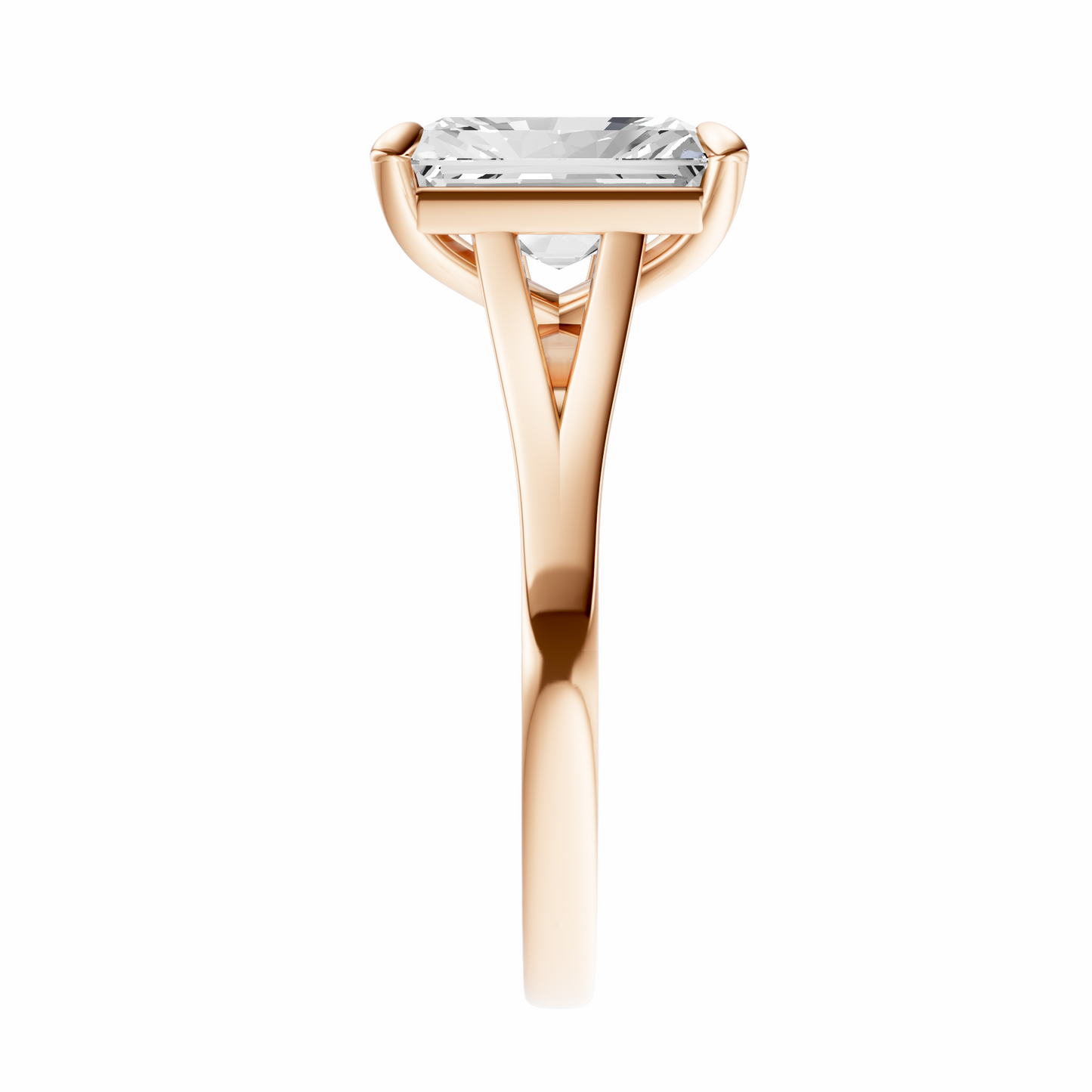 Radiant Split-Shank Cathedral Solitaire Setting