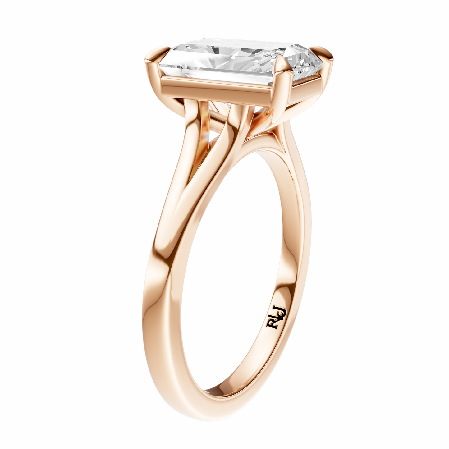 Radiant Split-Shank Cathedral Solitaire Setting
