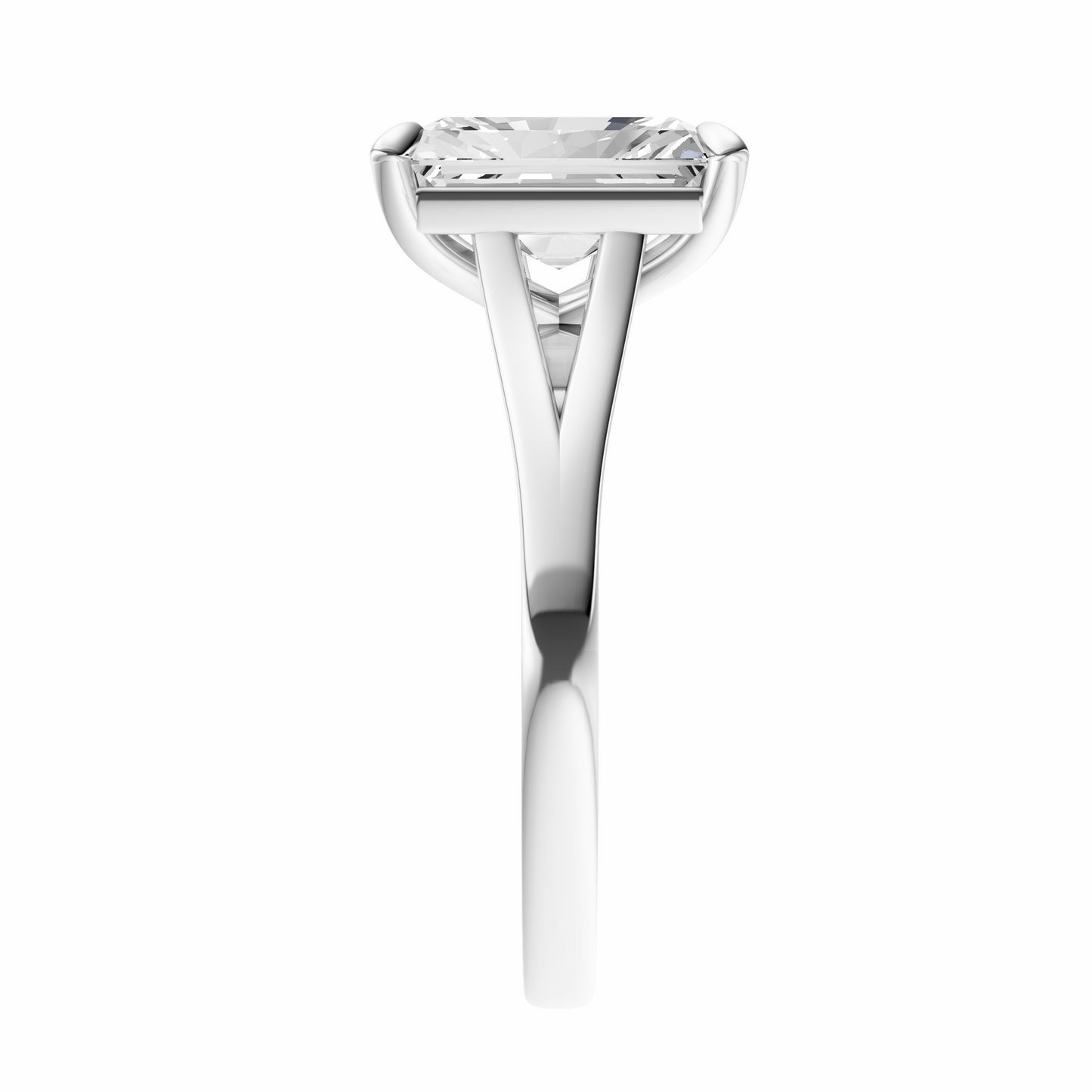 Radiant Split-Shank Cathedral Solitaire Setting