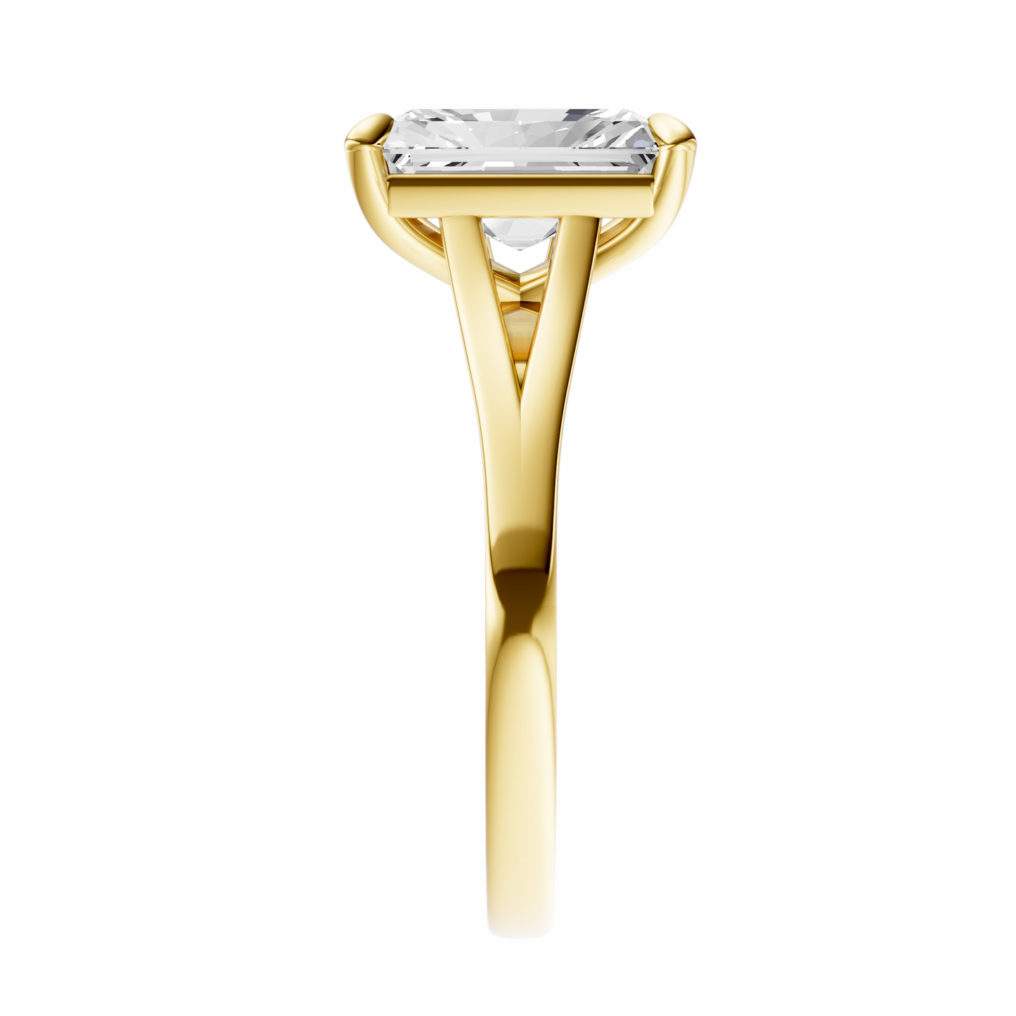 Radiant Split-Shank Cathedral Solitaire Setting