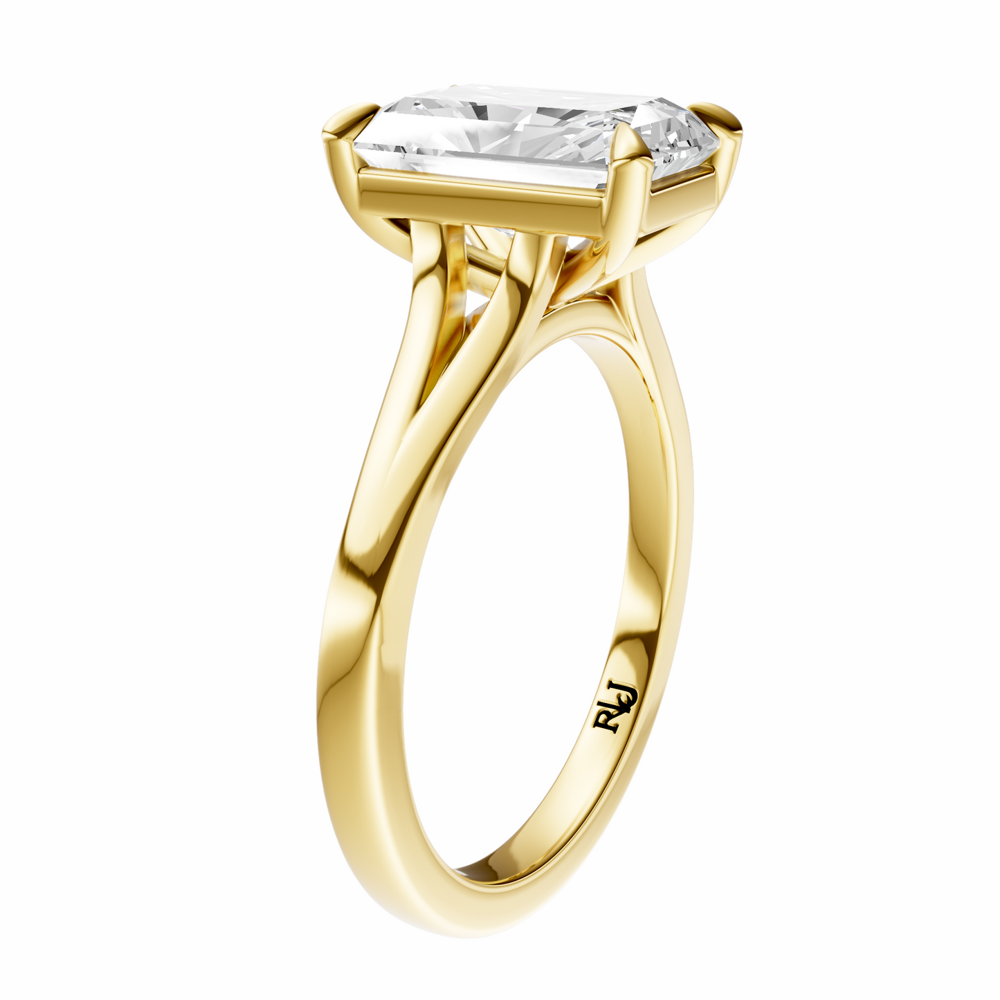 Radiant Split-Shank Cathedral Solitaire Setting