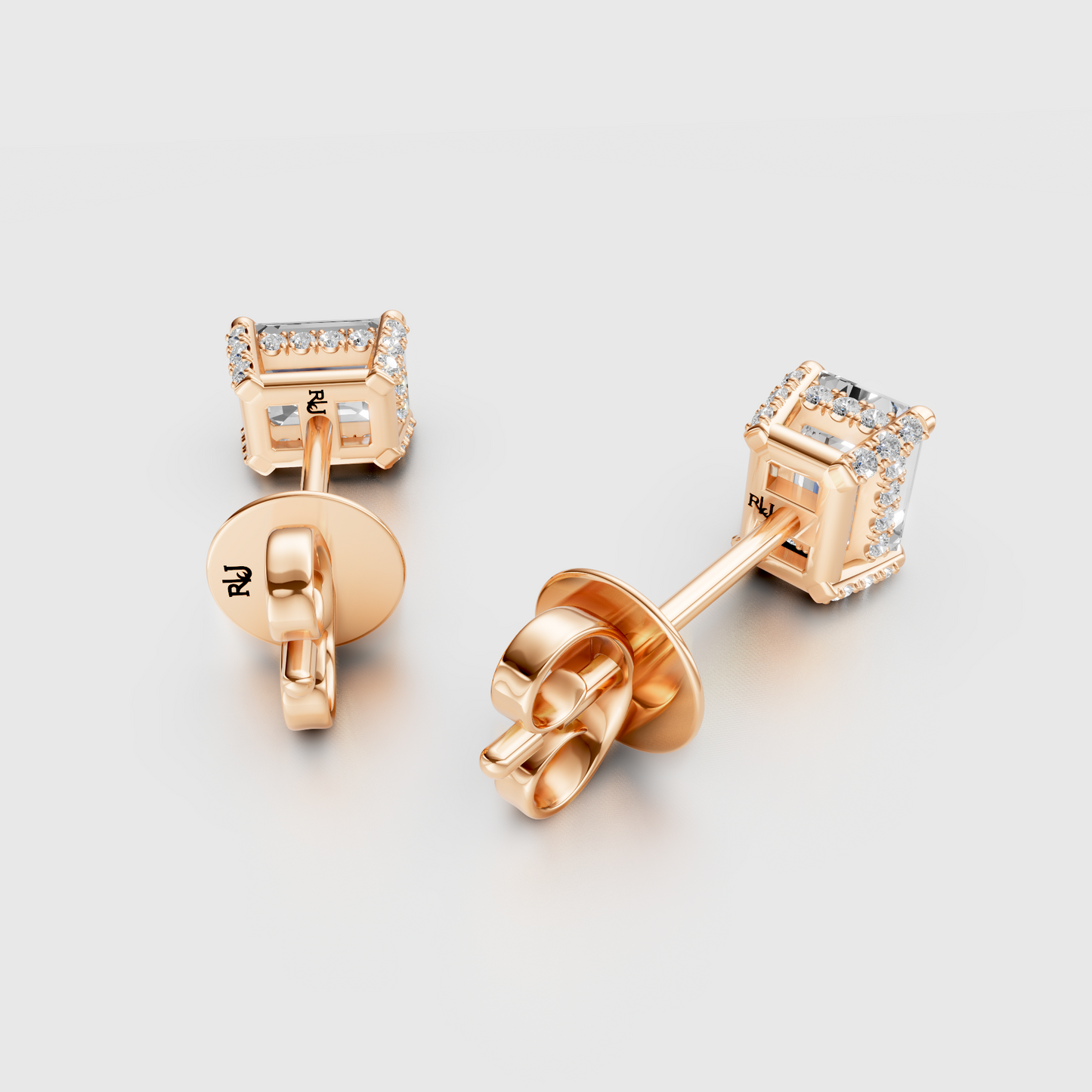Emerald Broadway Lab Diamond Earrings