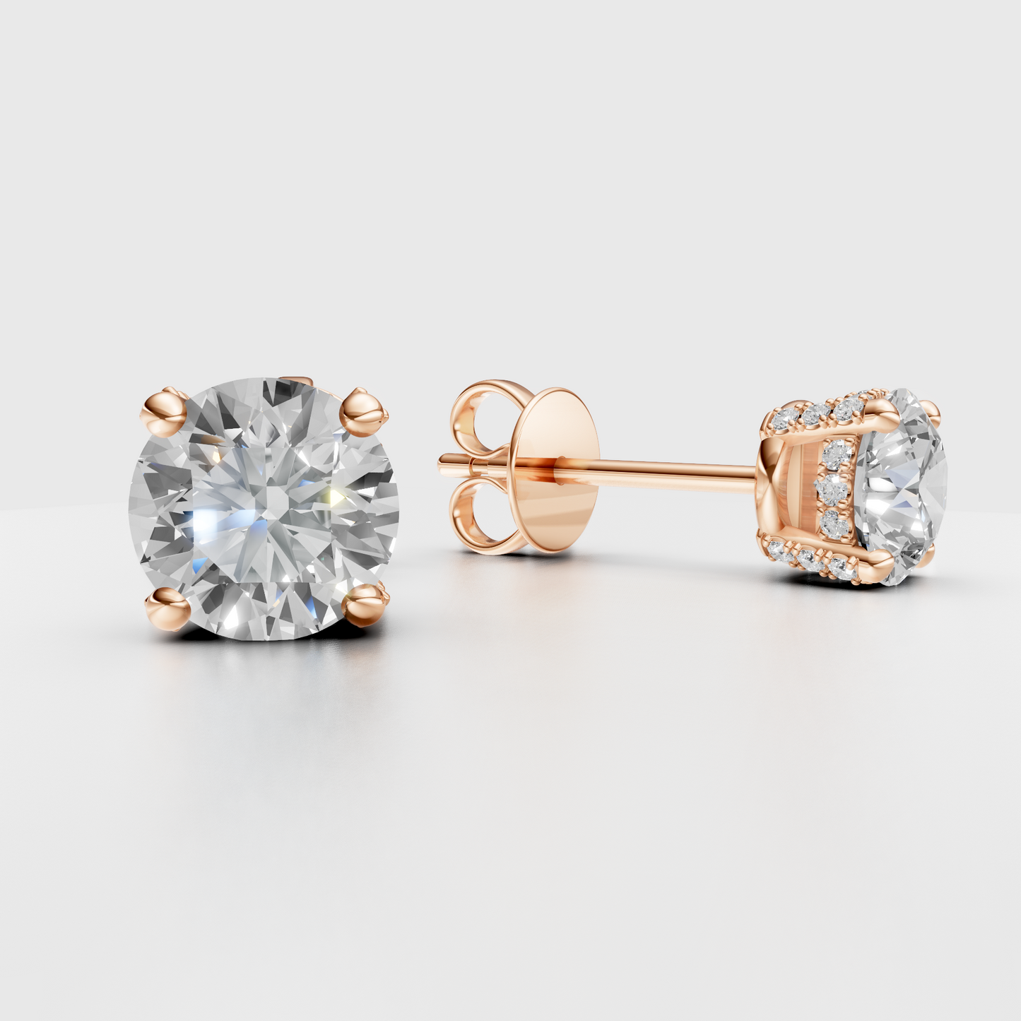 Round Broadway Lab Diamond Earrings