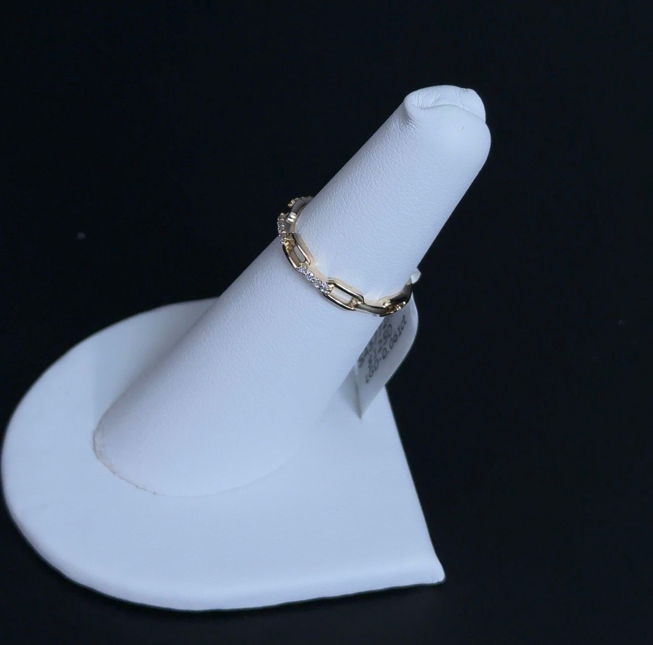 0.06ctw Lab Diamond 14kt Yellow Gold Link Ring SA5772R-Y