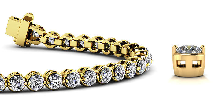 Dazzling Four Prong Diamond Tennis Bracelet